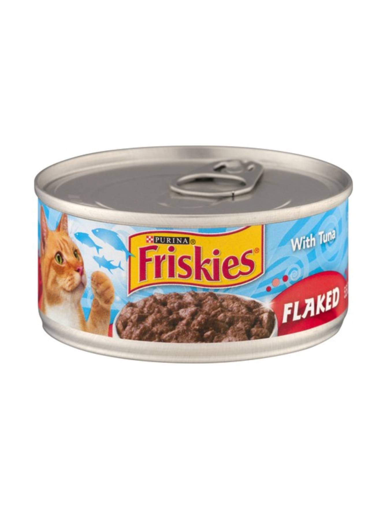 Friskies Flaked Tuna Wet Cat Food - 5.5oz Canned Cat Food with Real Fish, High Protein Cat Treat - Perfect for Adult Cats & Kittens at Mealtime or as a Tasty Snack