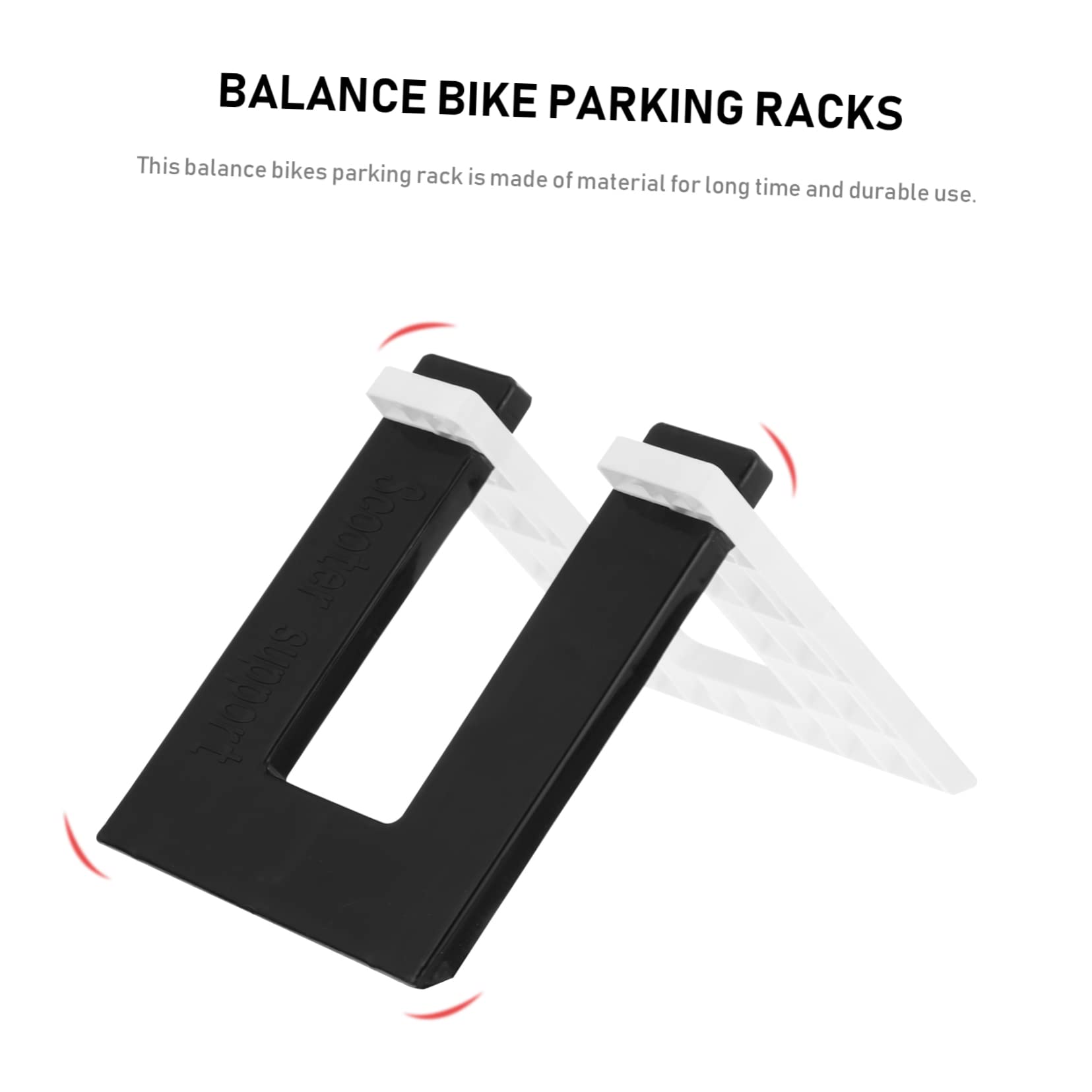 GANAZONO 4-Pack PVC Scooter & Bicycle Parking Stands - Heavy Duty Floor Wheel Rack for Motorcycles, Bikes, and Scooters - Space-Saving Garage & Outdoor Storage Solution