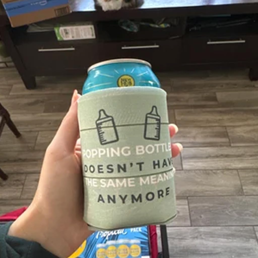 Custom Baby Shower Can Cooler - Personalized Mint Insulated Sleeve for Beer & Soda Cans - Perfect for Gender Reveals, Newborn Celebrations & Outdoor Parties