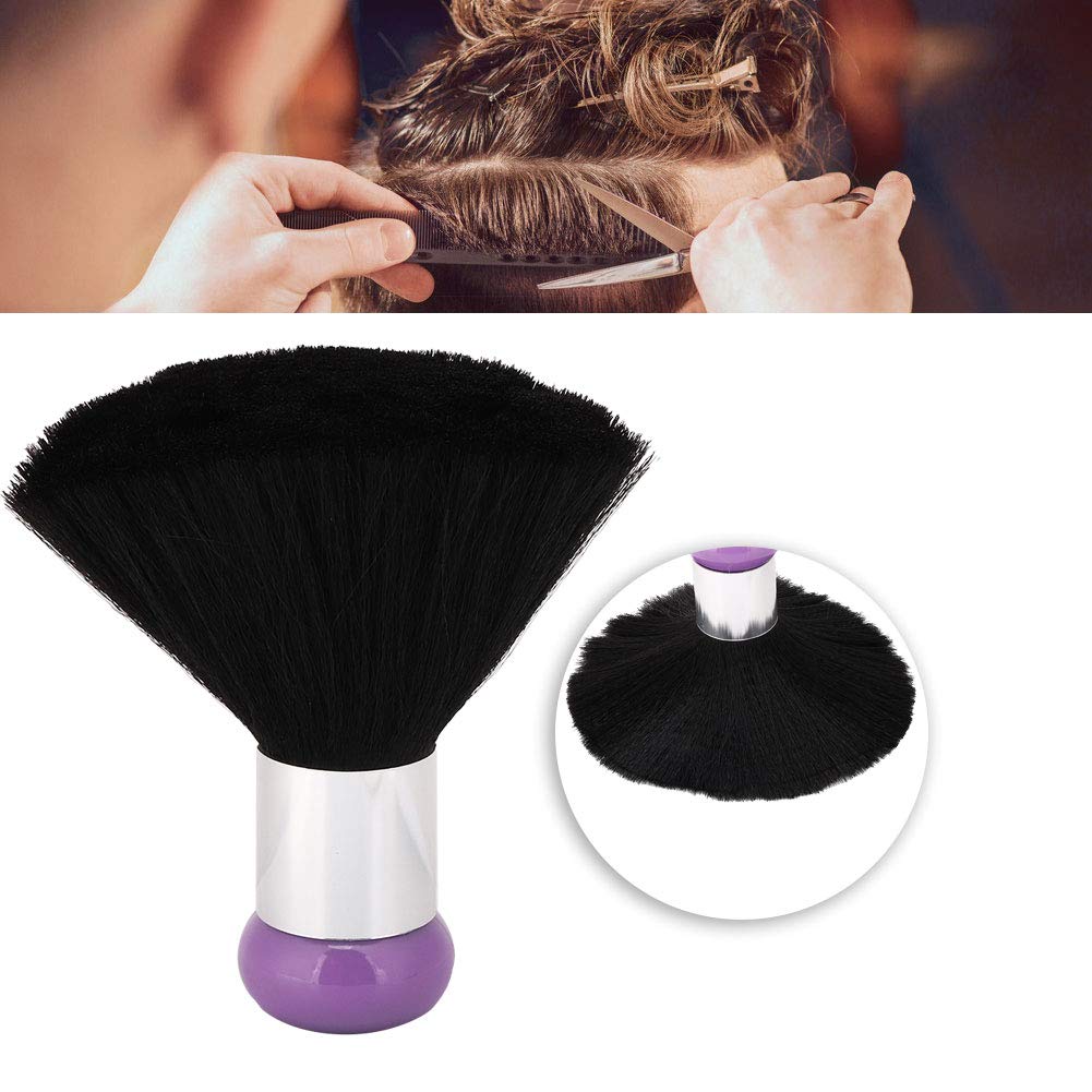 Soft Fiber Hair Cleaning Brush & Neck Duster - Portable Hair Dust Remover for Face & Neck (Purple) | Perfect for Salons, Home Hair Care & Pet Grooming