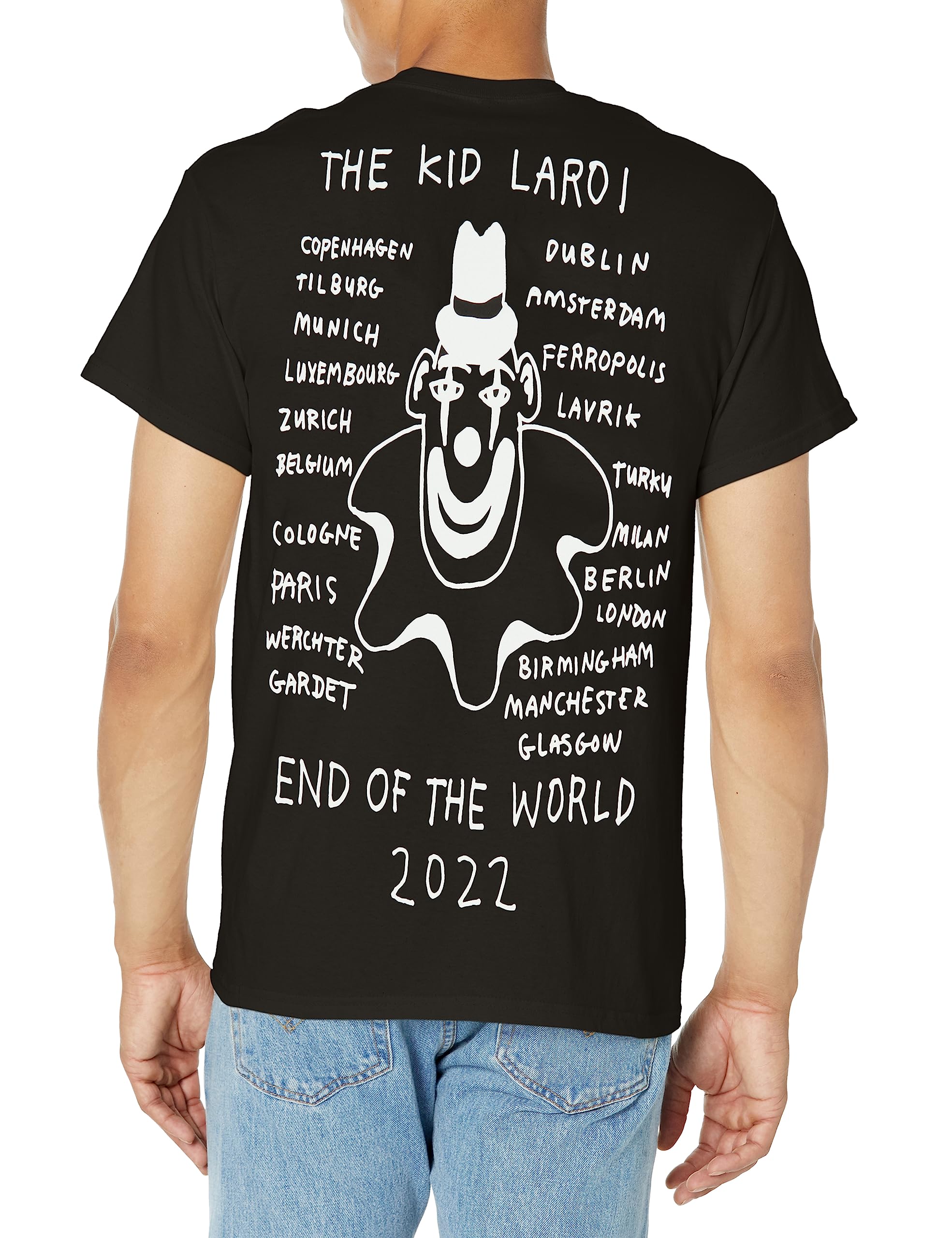 The Kid Laroi Unisex Black Sketch Graphic Tee for Men & Women | Trendy Streetwear & Casual Outfit Essential for Concerts & Everyday Wear