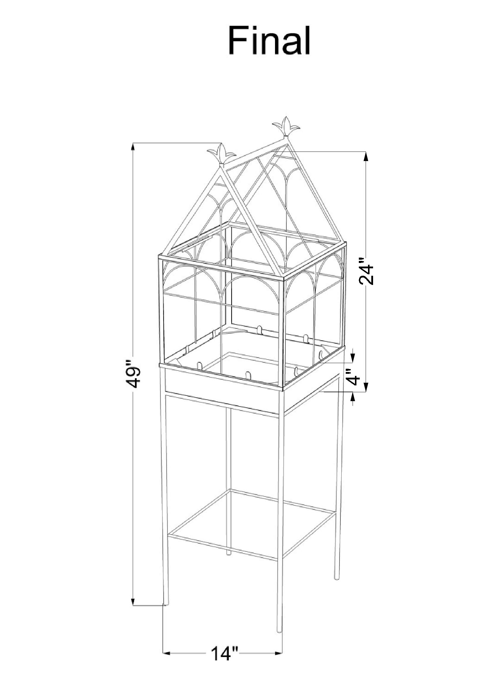 H Potter Large Glass Terrarium - Succulent Planter & Wardian Case for Indoor Plants | Perfect for Home Decor, Office Desk & Gift Ideas