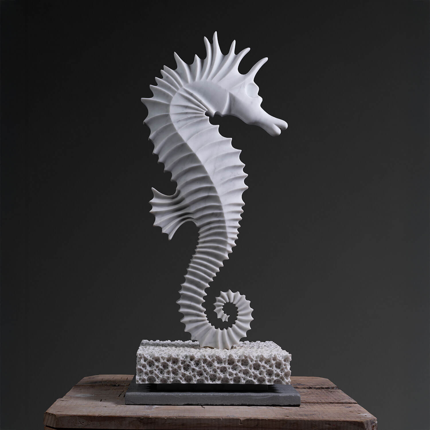 Seahorse White Figurine - Handcrafted Home Decor for Living Room, Office & Gift Giving - Perfect for Coastal, Beach & Nautical Themes