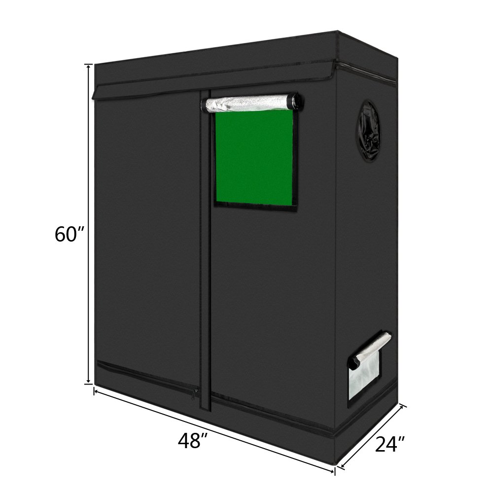 Premium Hydroponic Grow Tent Kit with Observation Window - 48