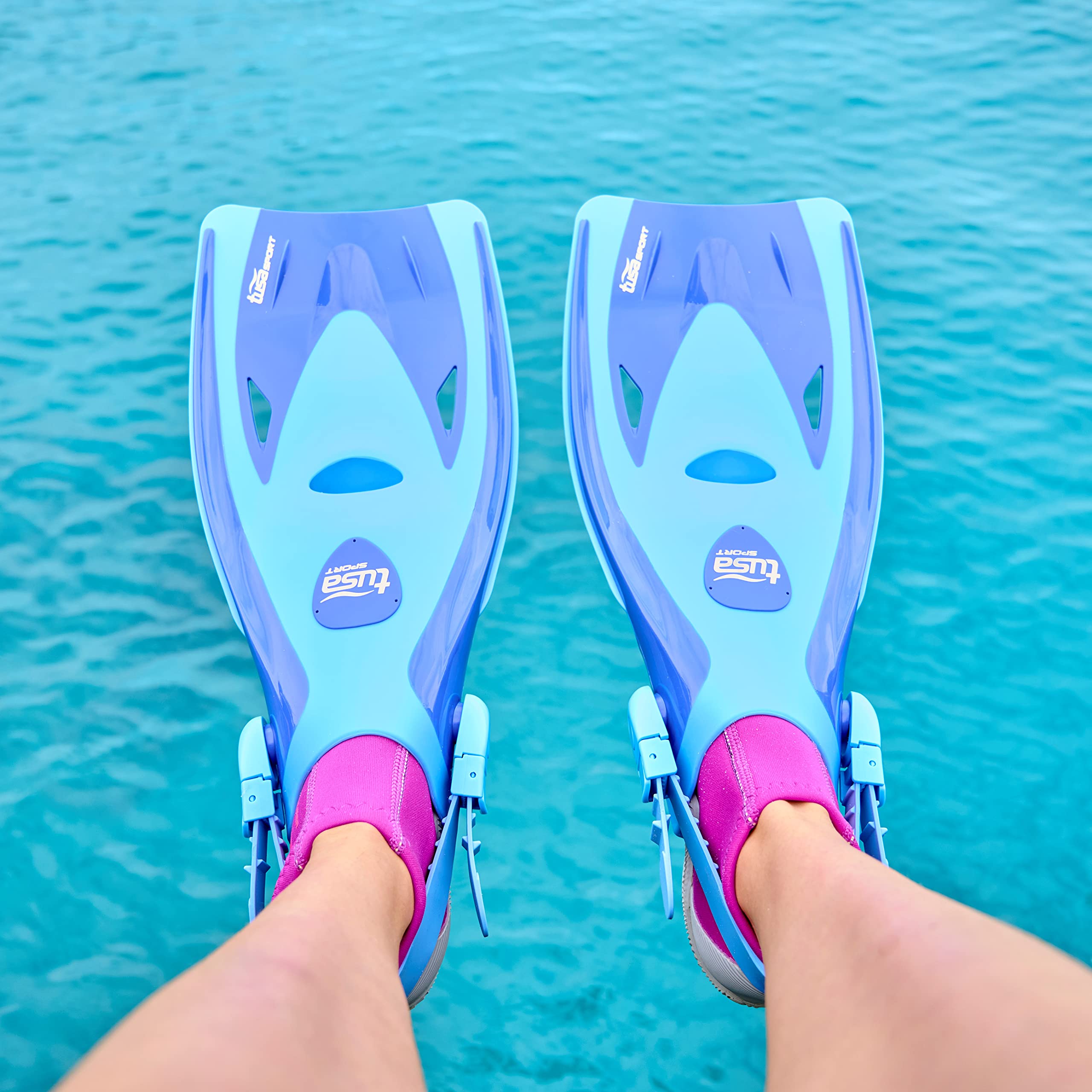 TUSA Sport Long Blade Snorkel Fins - Professional Swimming Fins for Snorkeling, Scuba Diving & Beach Activities - Lightweight & Comfortable Design for Men & Women