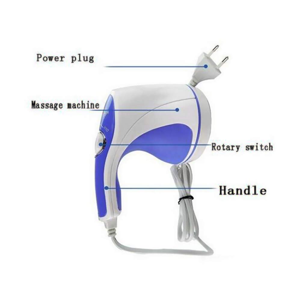 5 in 1 Electric Full Body Massager for Relaxation & Slimming - Blue Tone Spin Massage Device for Neck, Back, Shoulder & Leg Pain Relief - Perfect for Home, Office & Spa Use