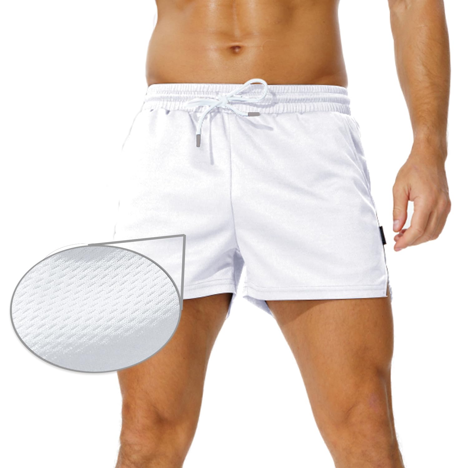 Men's 3 Inch Quick Dry Mesh Running Shorts - Lightweight Gym Workout Shorts with Pockets for Jogging, Training & Outdoor Sports