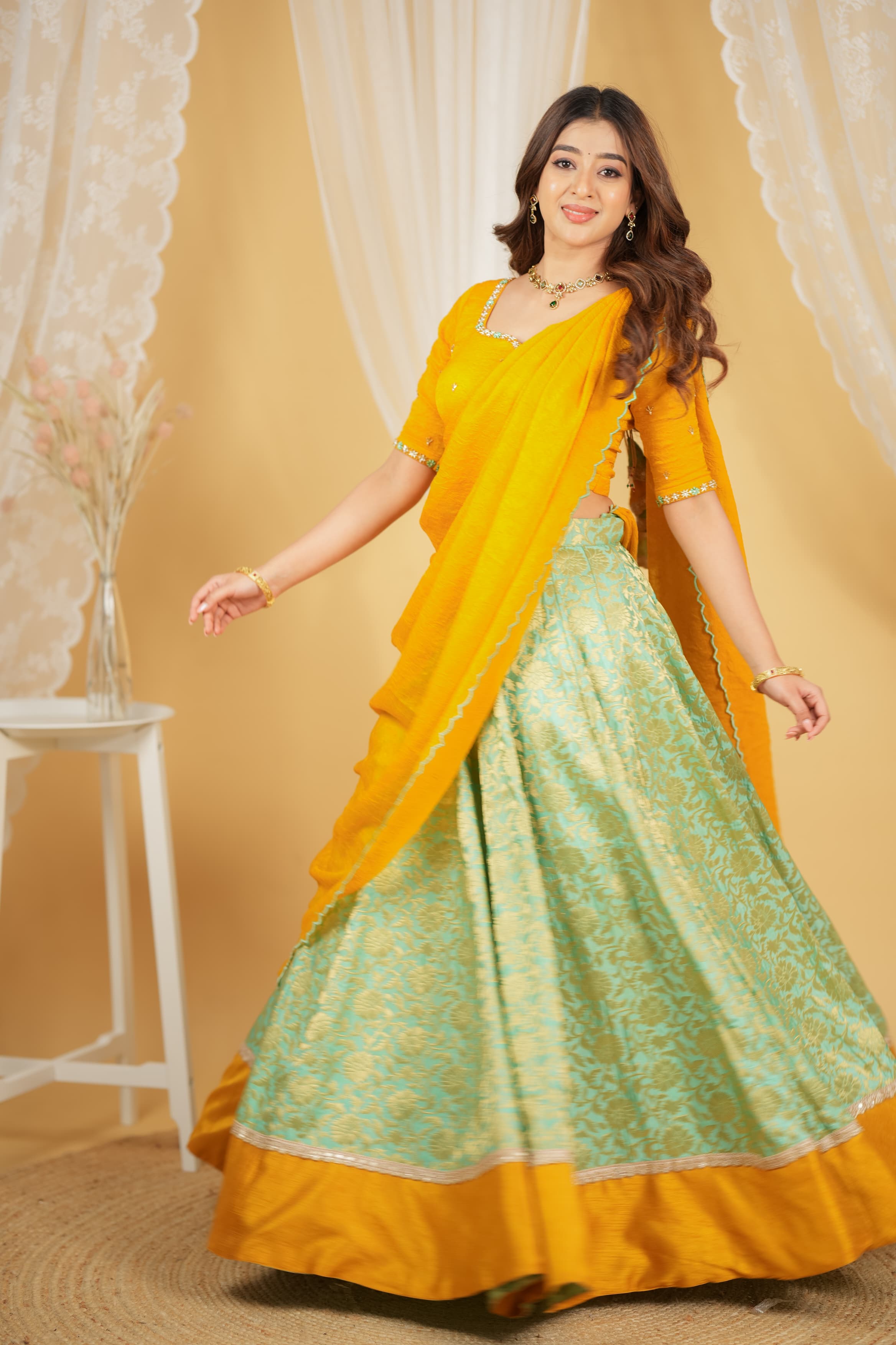 DD694 Mahathi Premium Designer Lehenga Choli - Elegant Indian Bridal Wear for Weddings & Festivals