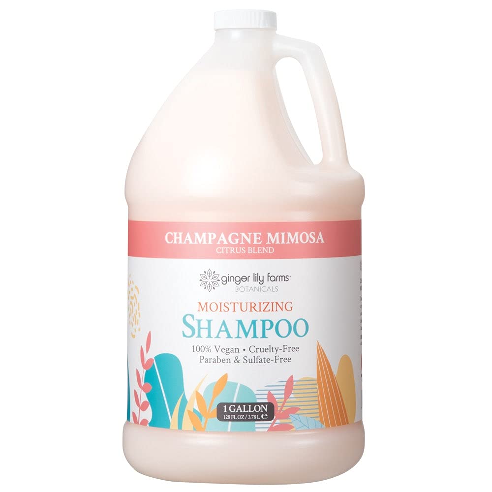 Ginger Lily Farms Botanicals Body Wash Shampoo & Conditioner Set - Champagne Mimosa Scent | Luxurious Bath & Hair Care Gift Set for Women & Men