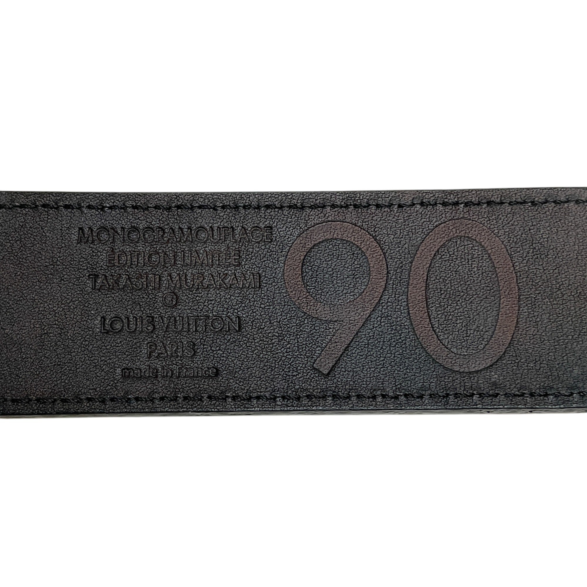 Authentic Louis Vuitton x Takashi Murakami Monogramouflage Reversible Belt - Luxury Designer Accessory for Men & Women | Perfect for Casual Outfits, Business Attire and Fashion Statements