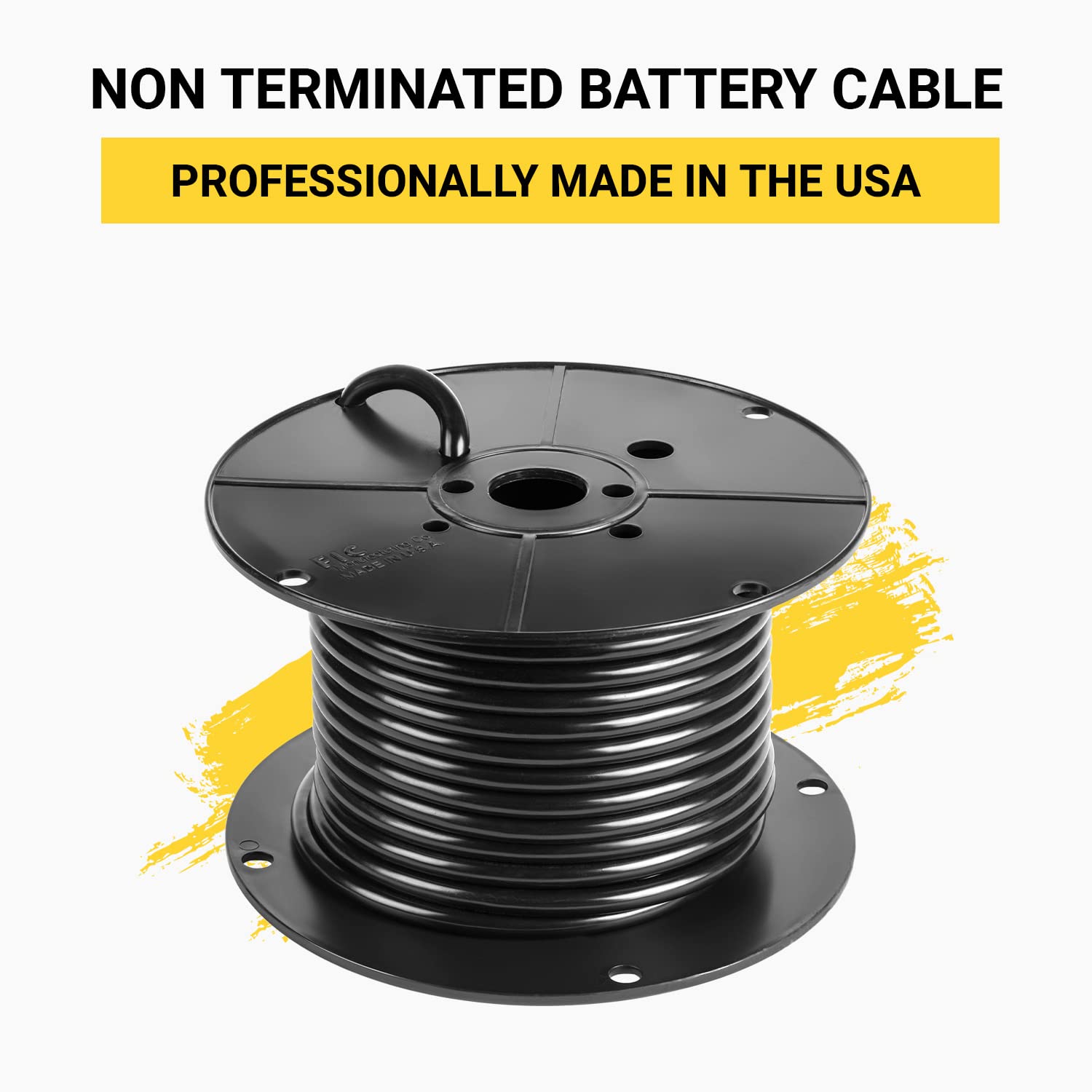 Premium Spartan Power Battery Cable - 100% Pure Copper Wire for Automotive, Inverter, MPPT, Car Audio & RV Applications - Heavy-Duty Power Transfer Solution for Cars, Boats, Solar Systems & Off-Grid Living - Made in USA