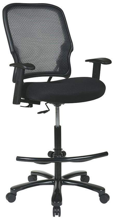 Big and Tall Mesh Drafting Chair with Lumbar Support - Adjustable Ergonomic Office Chair for Home & Work - Ideal for Architects, Designers & Long Hours Sitting