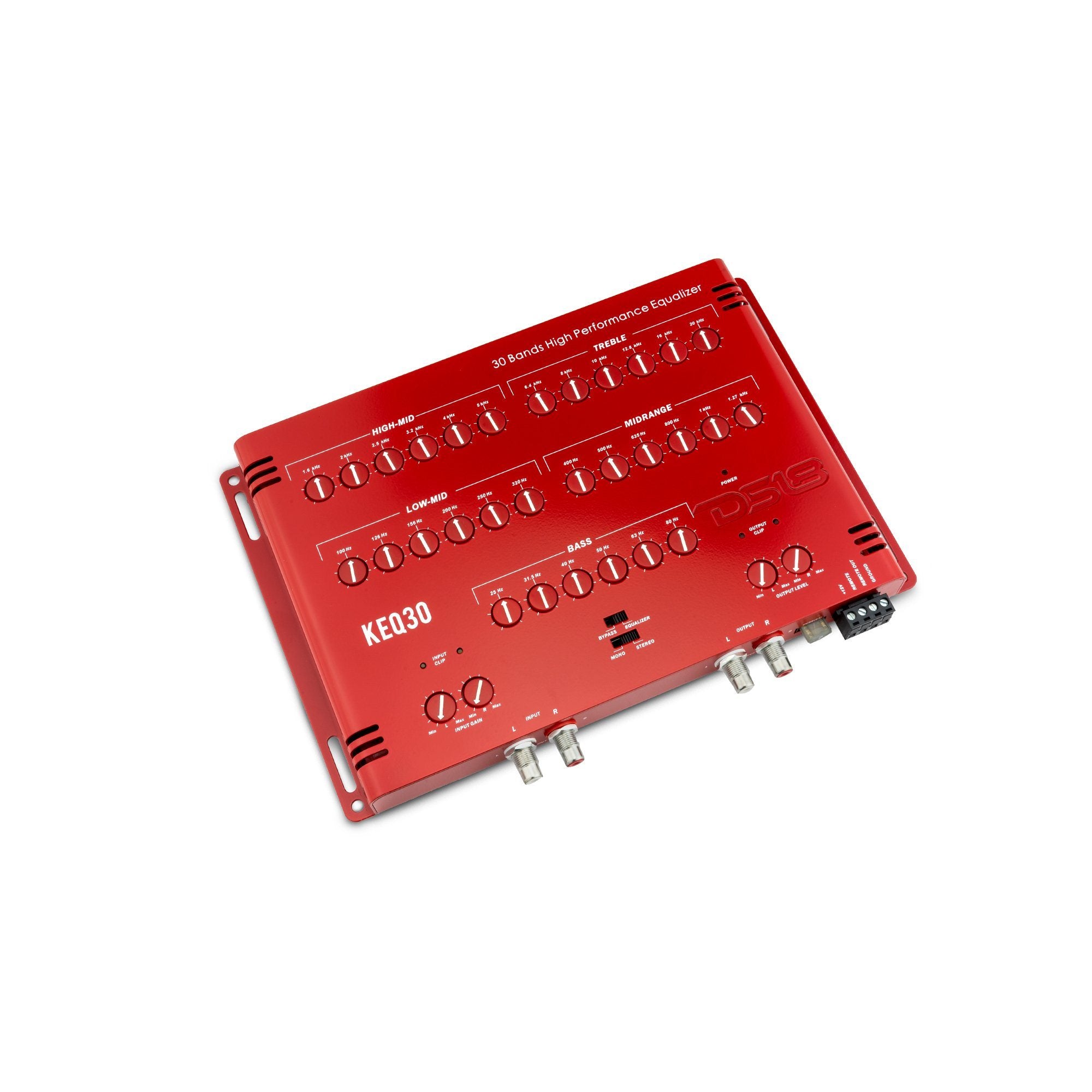 DS18 KEQ30 30-Band Car Audio Equalizer with 1/3 Octave Precision, Remote Output & 9V Power – Perfect for Car Audio Systems & Custom Sound Setups