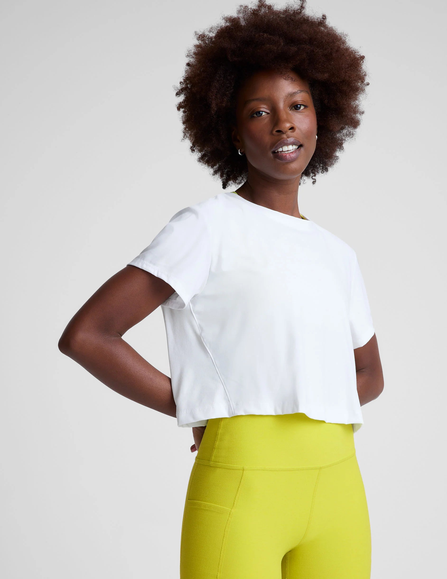 Beyond Yoga Featherweight Supreme Cropped Tee - Ultra Soft Workout Top for Women | Perfect for Yoga, Running & Gym | Lightweight & Breathable Activewear
