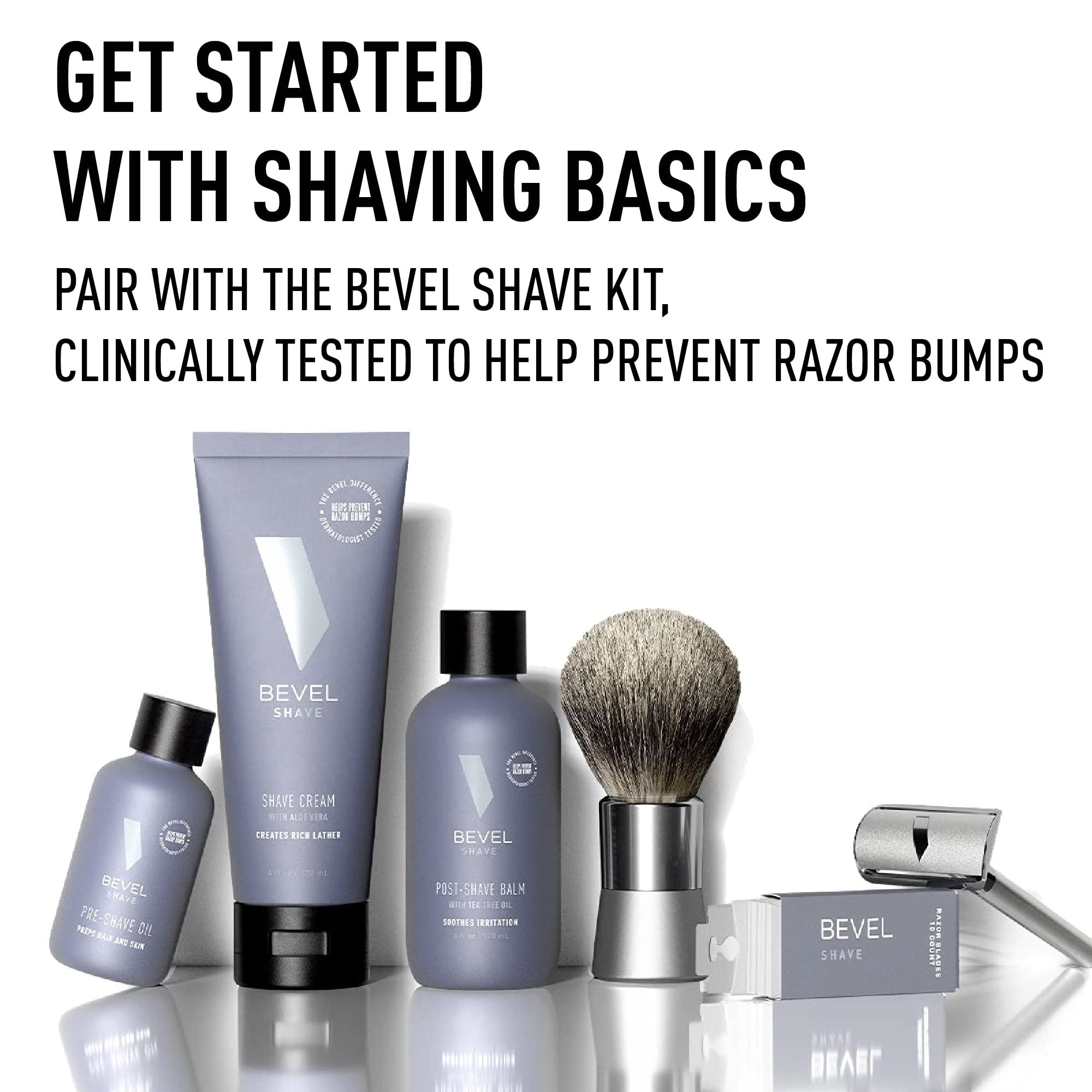 Premium Bevel Men's Safety Razor Shaving Kit - Double Edge Razor, Vegan Shaving Brush & Stand | Perfect for Wet Shaving, Travel & Gifts for Him