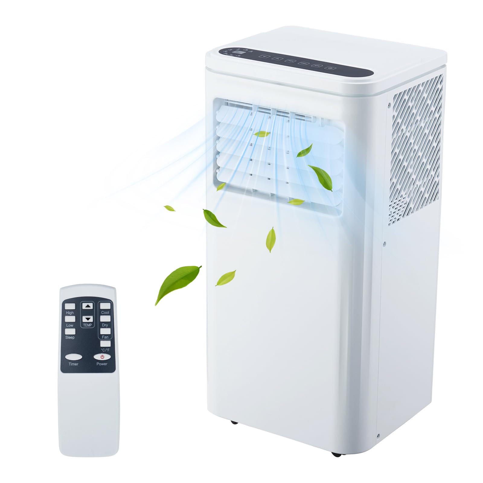 GARVEE 10000 BTU Portable Air Conditioner - 3-in-1 Cooling, Dehumidifier & Fan with LCD Display & Remote Control - Cools Up to 450 sq.ft Fast - Perfect for Bedroom, Office, Living Room & Small Spaces