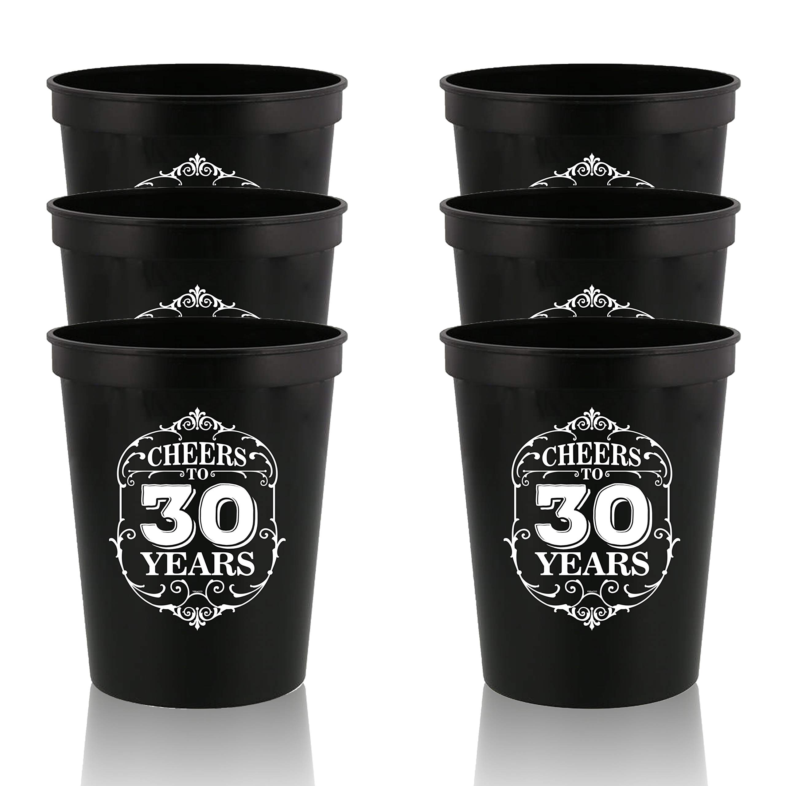 30th Birthday Stadium Party Cups - 30 And Fabulous Plastic Drinking Cups for Best Friends | Cheers To 30 Years Decorations & Gifts | Perfect for Birthday Parties, Tailgates, and Celebrations