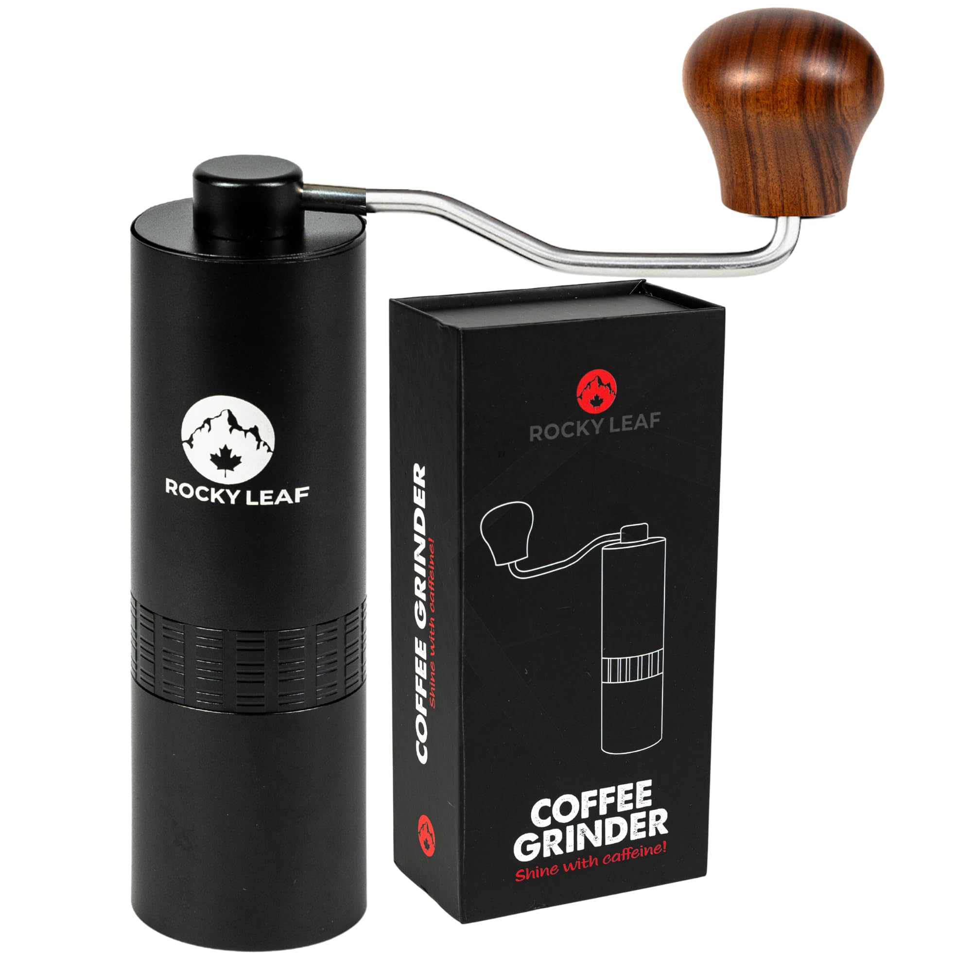 Premium Manual Coffee Grinder - Adjustable Stainless Steel Burr Mill with 25g Capacity for Espresso, French Press & Drip Coffee | Perfect for Home, Office & Travel | Includes Cleaning Brush