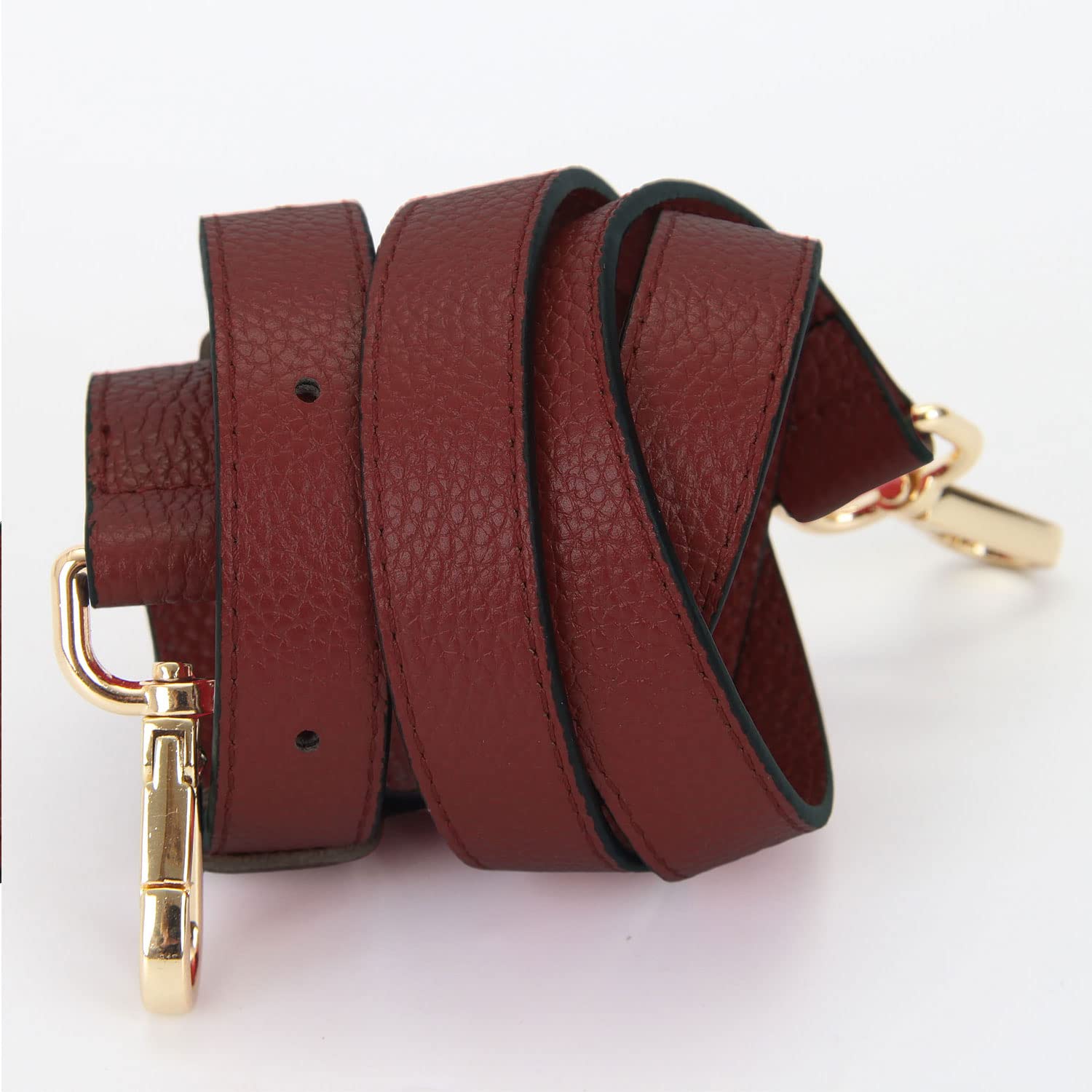 Premium Full Grain Leather Adjustable Crossbody Shoulder Strap for Handbags & Purses - 2/3