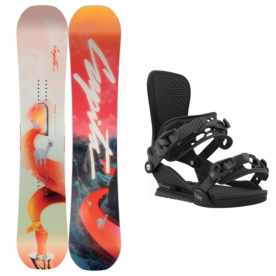 2024 Capita Space Metal Fantasy Snowboard with Union Juliet Bindings - Perfect for Freestyle & All-Mountain Riding | Women's Snowboard for Powder & Park Performance