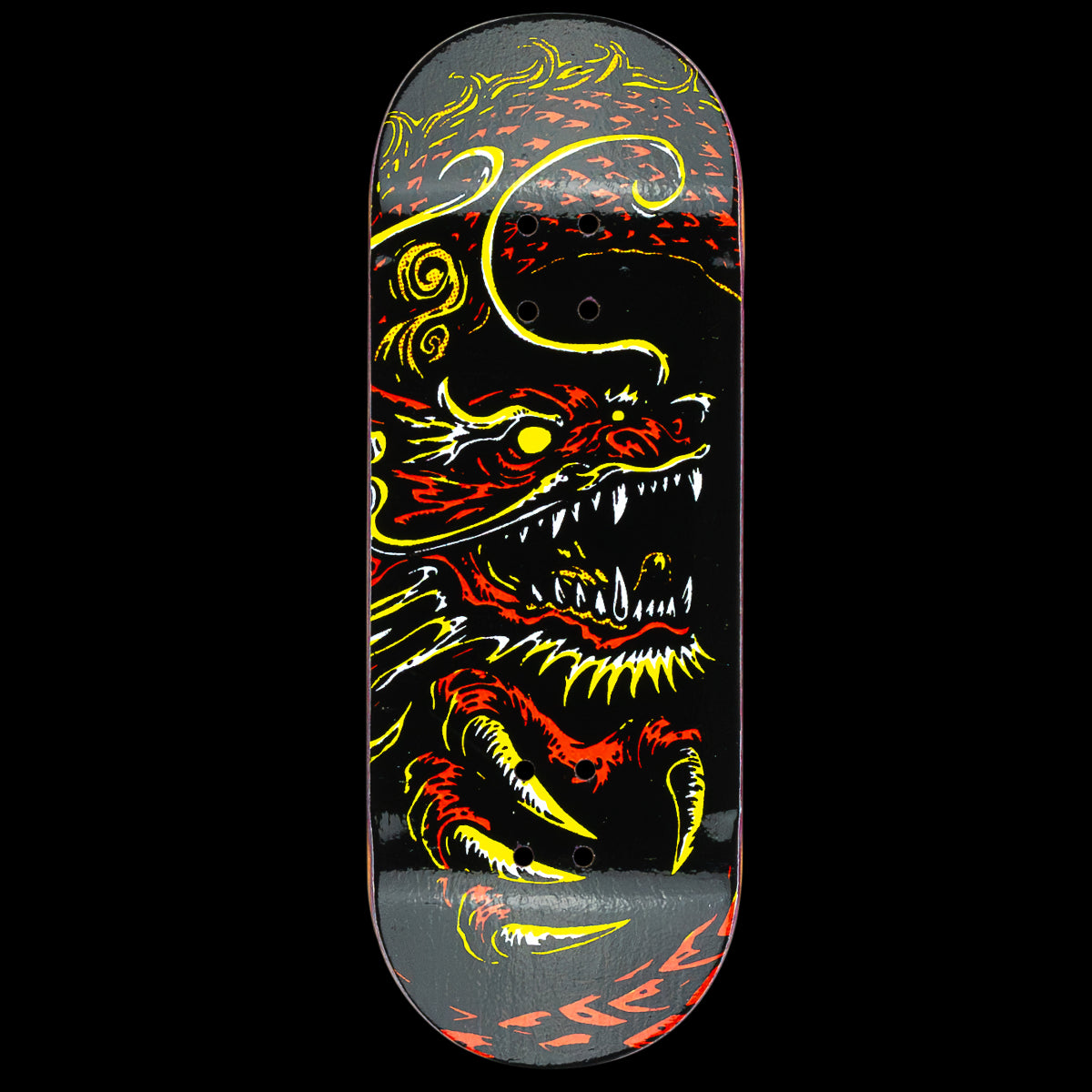 Chems Fingerboard Deck - Red Dragon | Professional Skateboard Miniature for Tricks & Practice | Perfect for Skate Enthusiasts & Collectors
