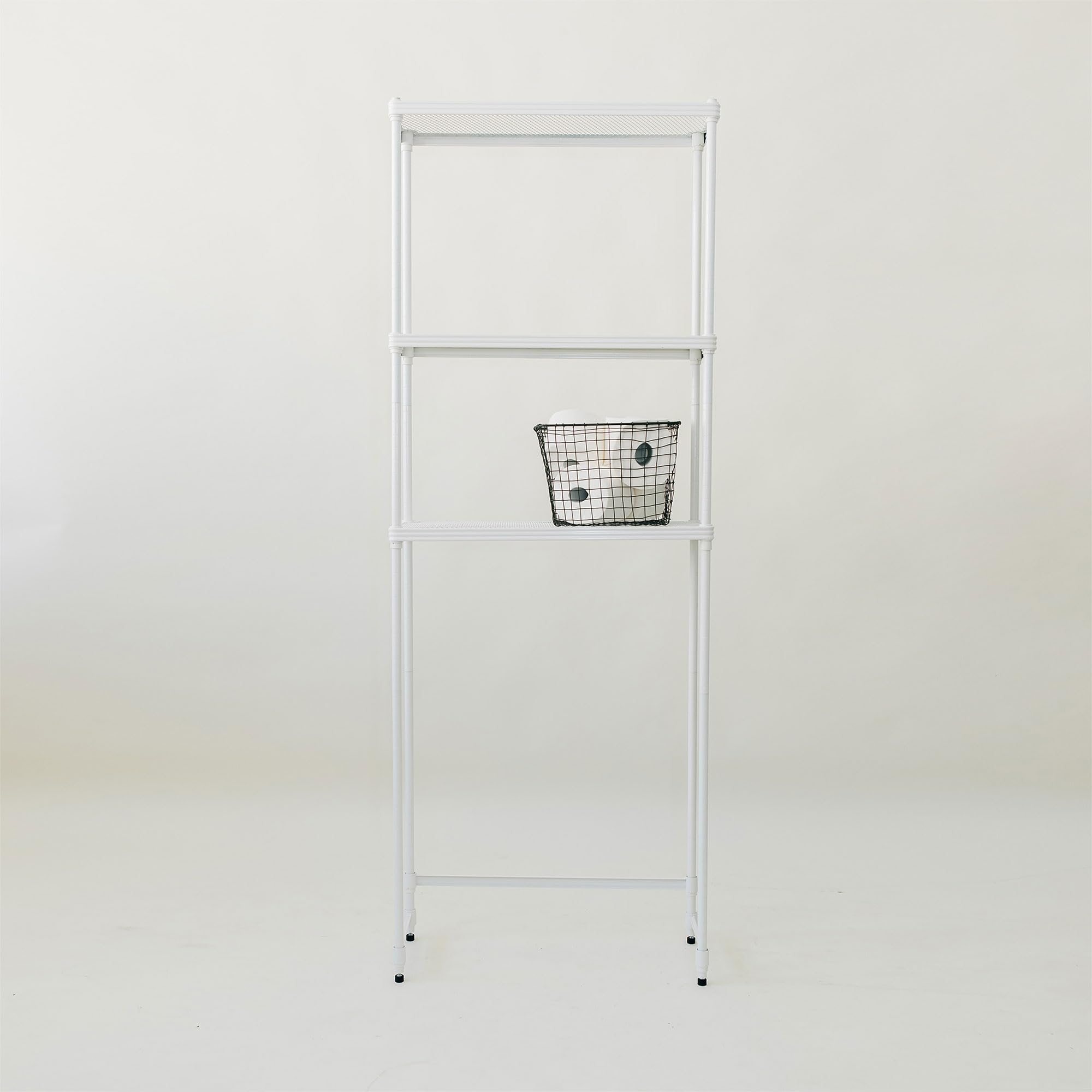 3-Tier Metal Bathroom Storage Shelf - Over The Toilet Organizer Rack, 26
