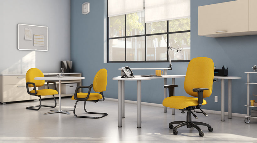 9 To 5 LOGIC 1725 CY36 Black Fabric Drafting Stool with Foot Ring and Mid Back Support - Ergonomic Office Chair for Architects, Designers & Artists - Perfect for Drafting Tables, Studios & Workspaces