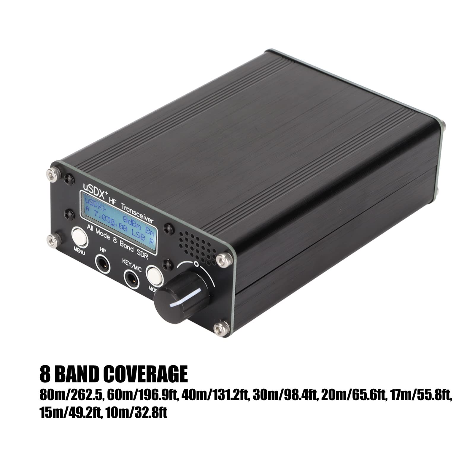 USDR USDX SDR Transceiver - 8 Band Full Mode HF SSB QRP Radio Transceiver for Amateur Radio, Signal Receiving & Emergency Communication | Portable Ham Radio for Field Operations, Camping & Disaster Preparedness