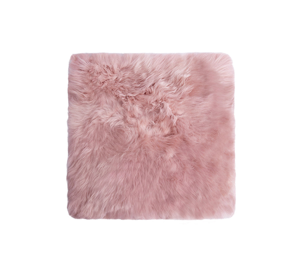 Premium Square Australian Sheepskin Wool Seat Pad 40x40cm - Soft & Comfortable Car Seat Cushion for Office Chair, Home, and Travel Use