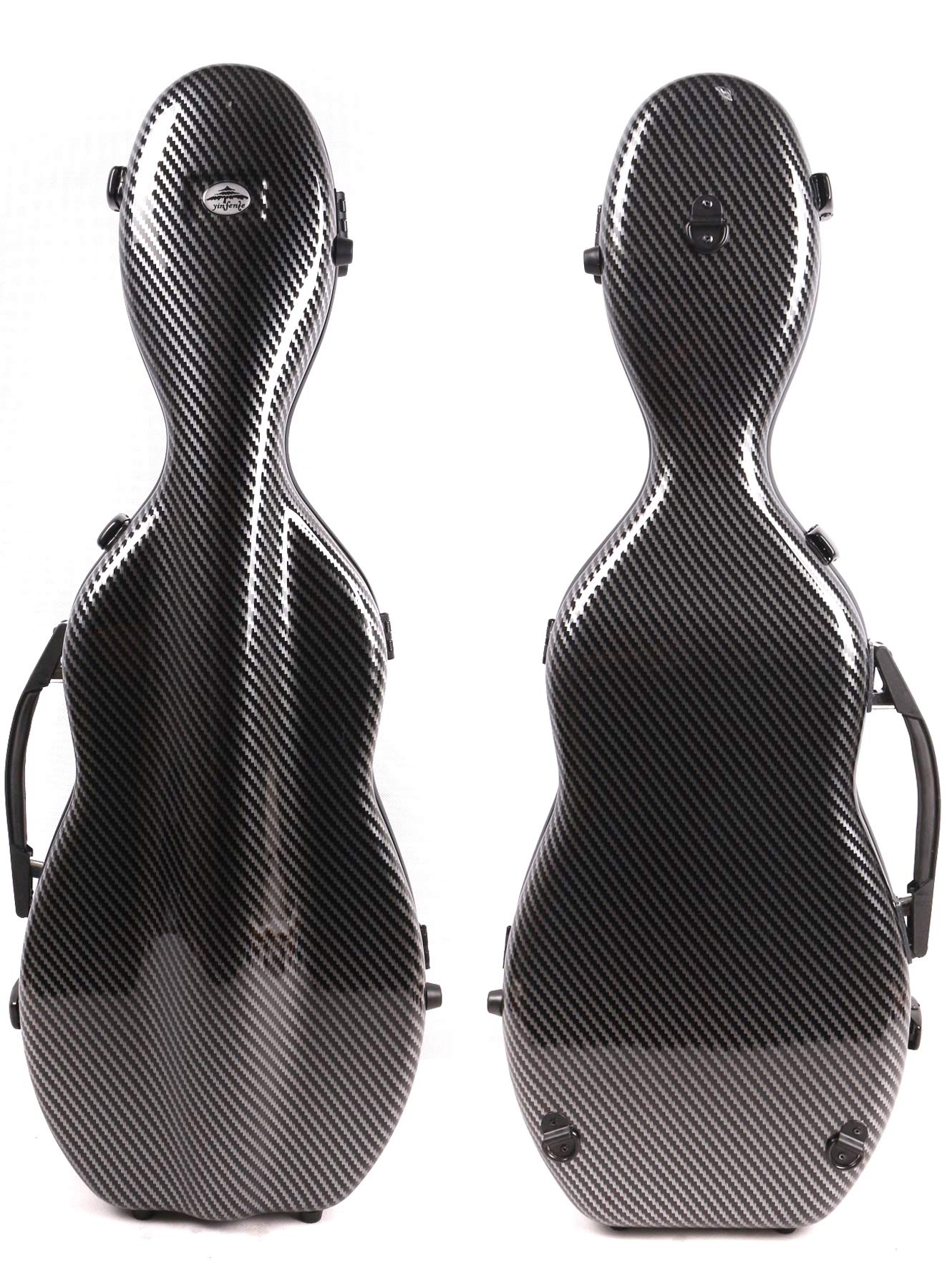Yinfente 4/4 Full Size Carbon Fiber Violin Case - Lightweight Violin Bag with Backstrap Handle & Shoulder Strap | Professional Violin Storage & Travel Protection for Musicians