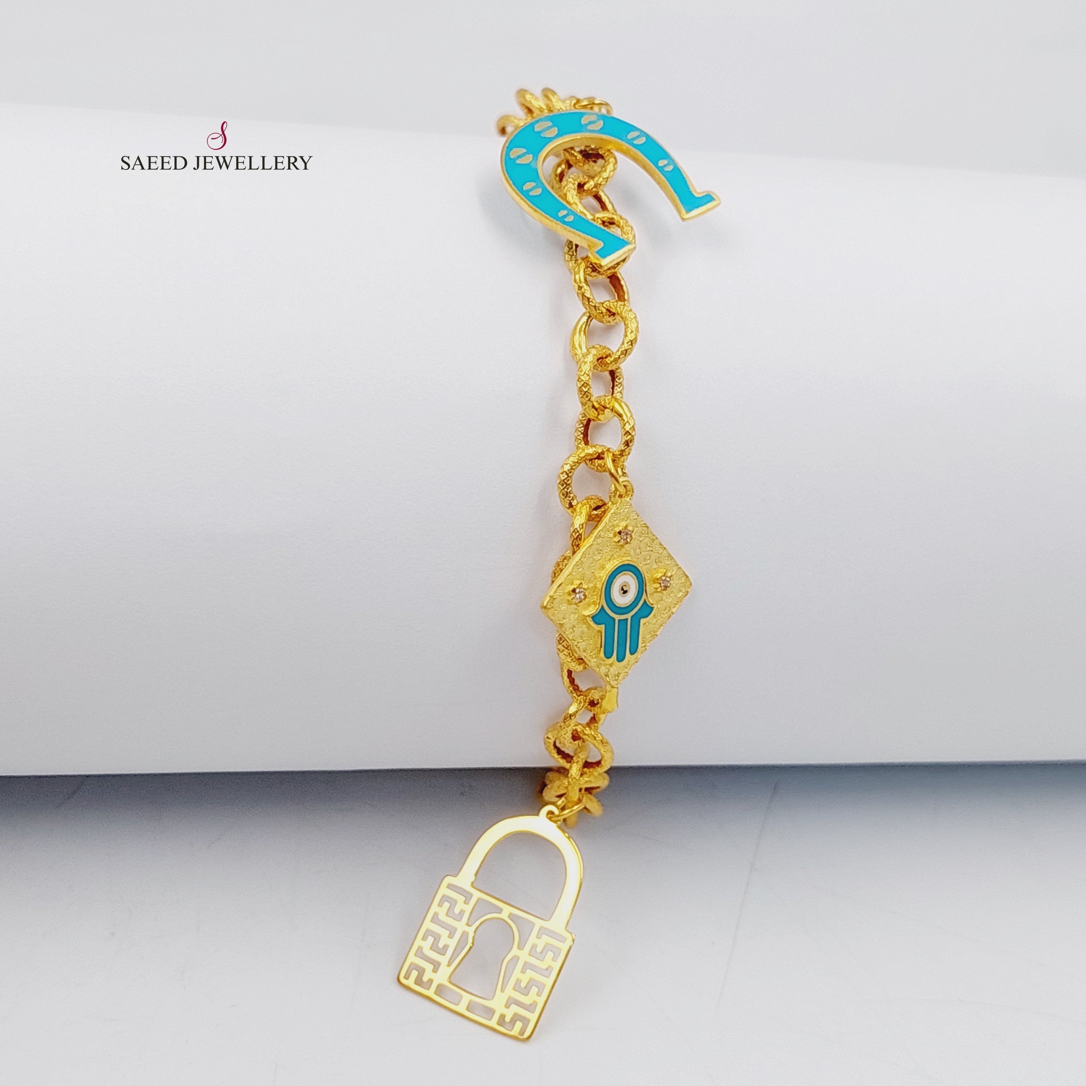 Enameled & Zircon Studded Dandash Bracelet for Women - Elegant Fashion Jewelry Gift for Birthday, Anniversary & Special Occasions