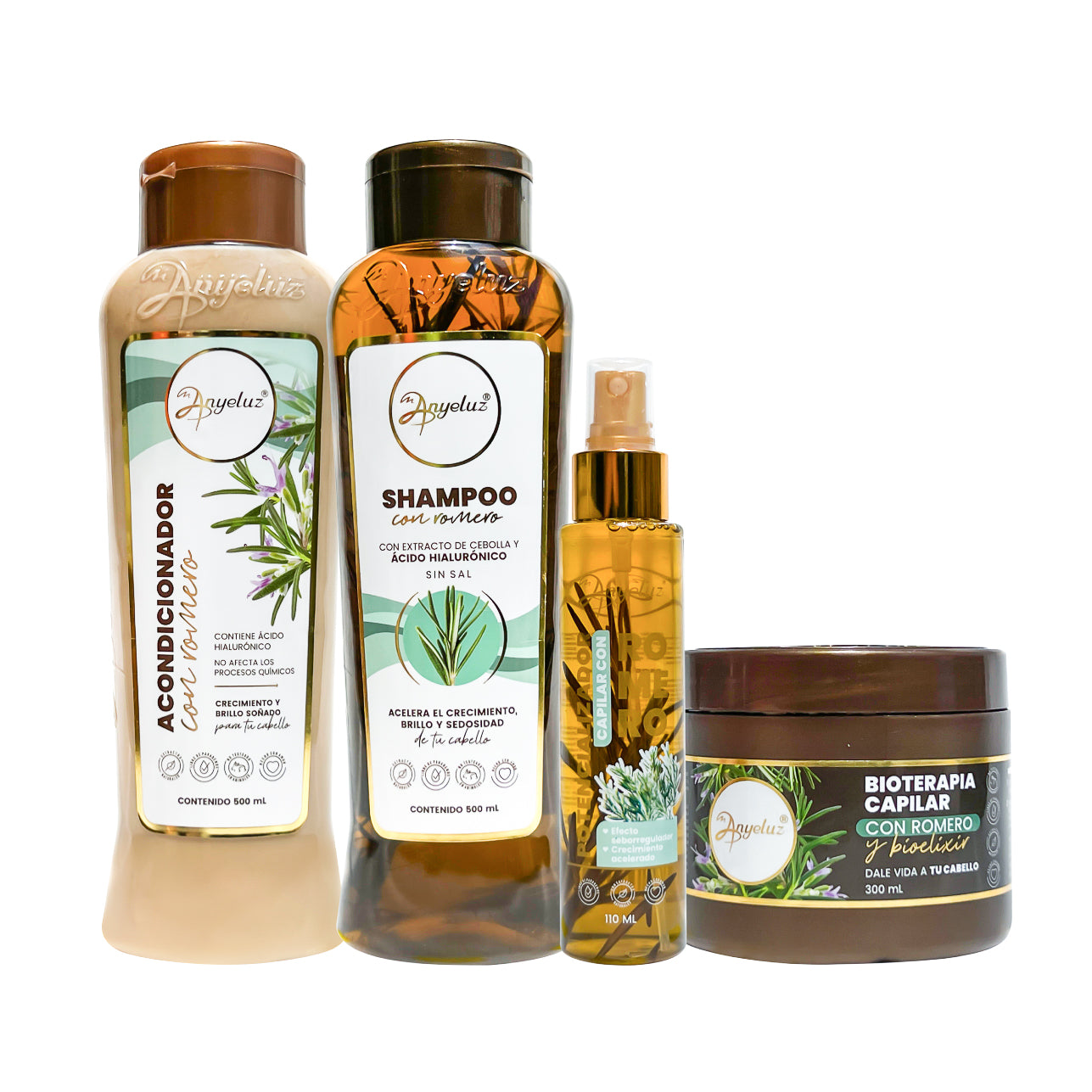 ANYELUZ Hair Growth Booster Kit - Natural & Organic Hair Treatment for Thicker, Longer & Healthier Hair - Perfect for Daily Use at Home or Salon