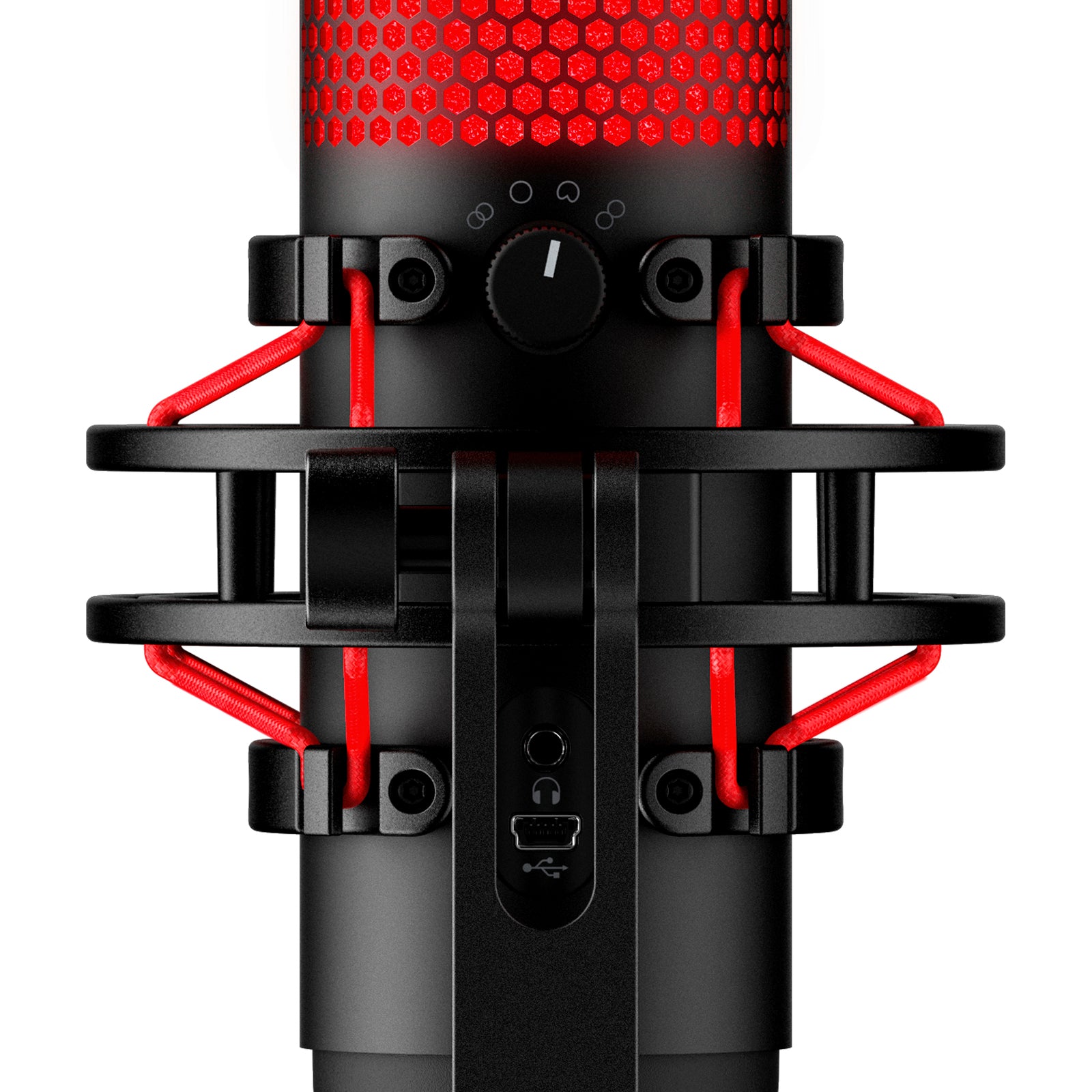 HyperX QuadCast USB Condenser Gaming Microphone with Anti-Vibration Shock Mount - Perfect for Streaming, Podcasting & Gaming on PC, PS4 & Mac
