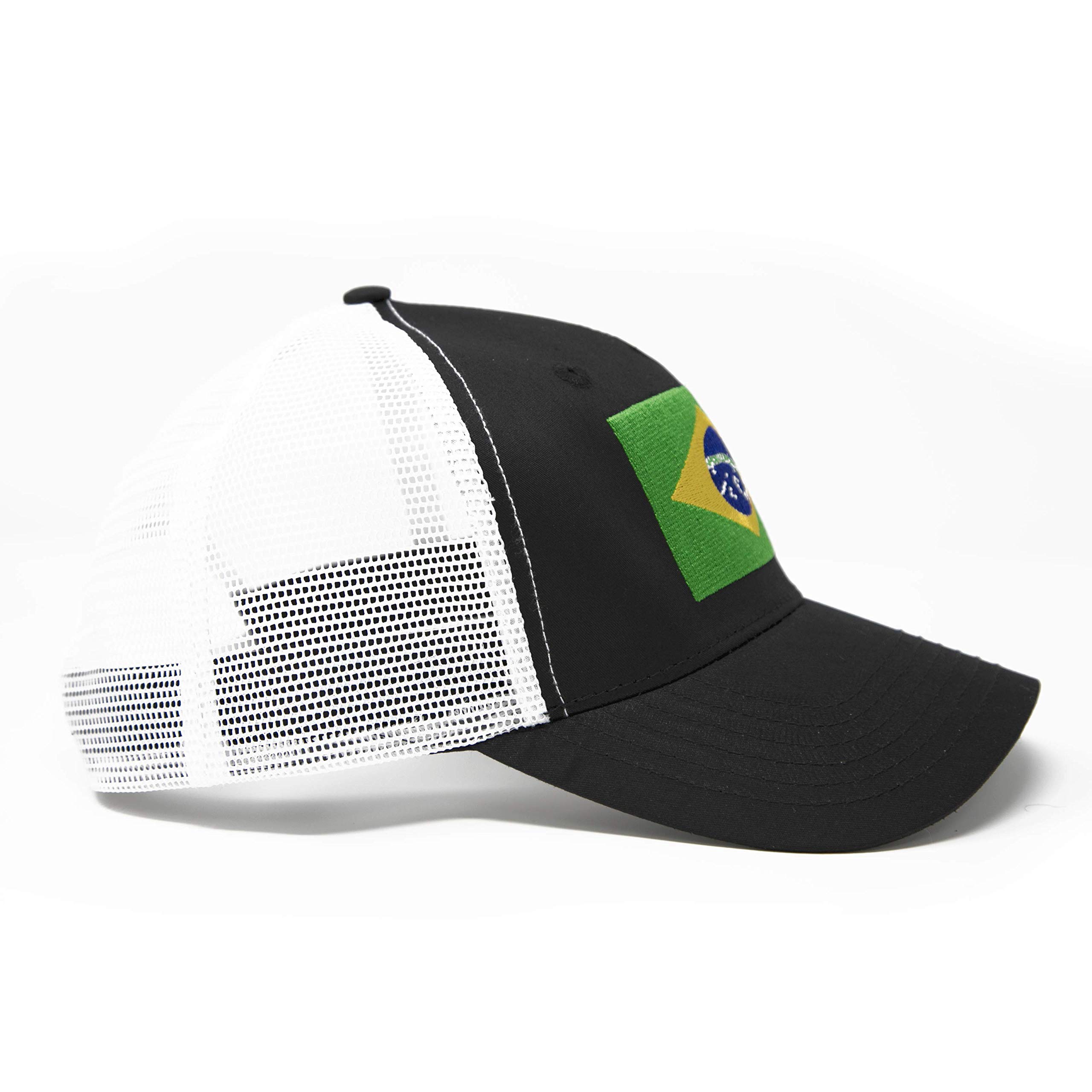 Premium Brazil Flag Snapback Trucker Baseball Hat - Adjustable & Stylish for Sports, Outdoor & Patriotic Events