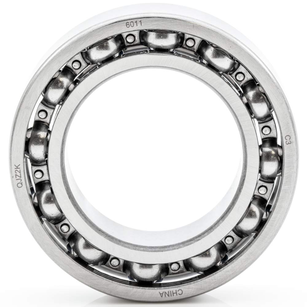 1-Pack 6011-OPEN Deep Groove Radial Ball Bearing 55x90x18mm (IDxODxWidth) Open Style C3 Clearance - High Speed Industrial Machinery, Automotive, Agricultural Equipment Replacement Part