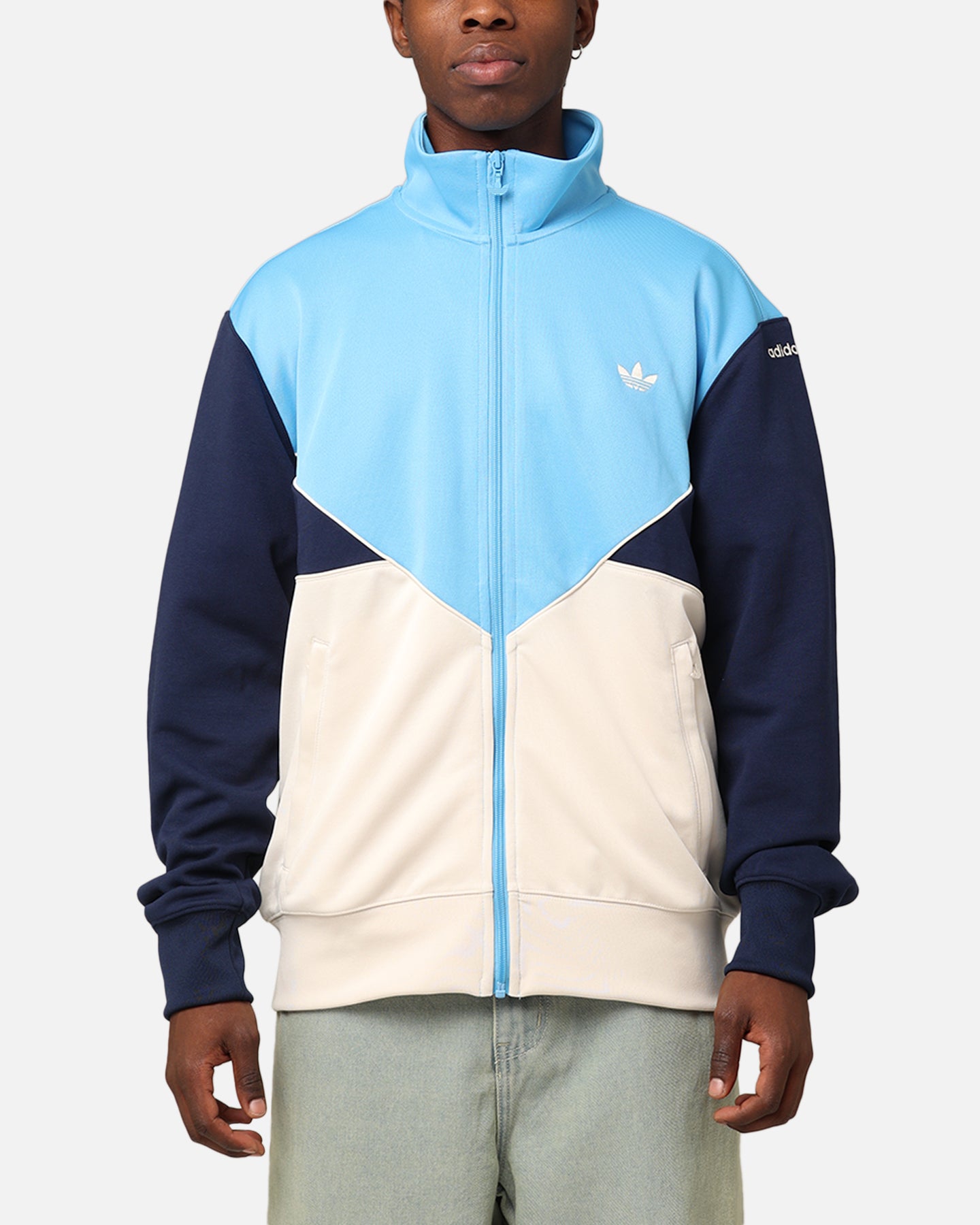 Adidas Adicolor Track Top Jacket - Semi Blue Burst/Wonder White/Night Indigo - Men's Casual Athletic Wear for Running & Street Style Fashion