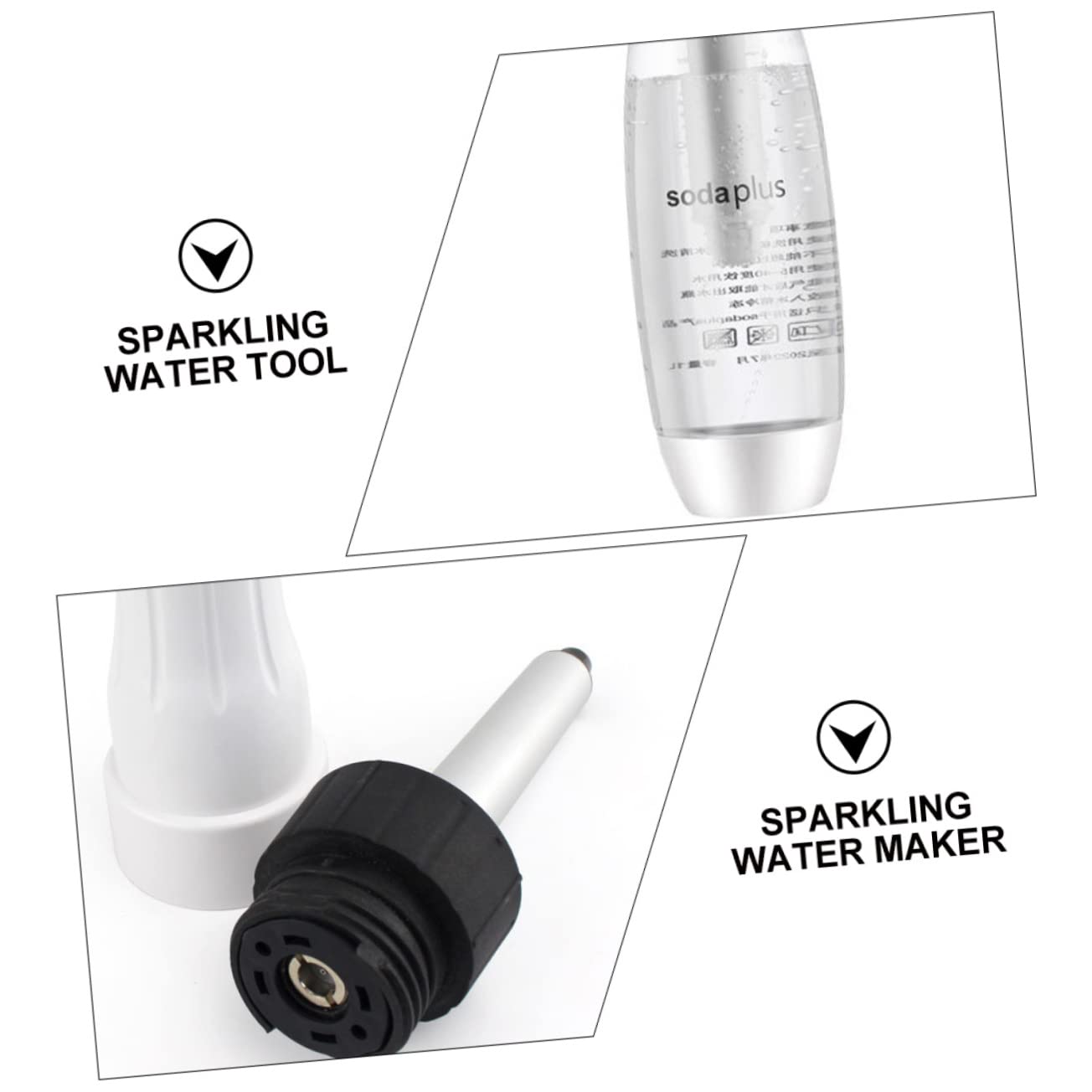 Alipis 3-Piece Manual Sparkling Water Maker Kit - Home Carbonated Water Machine for Soda, Cocktails & Healthy Drinks | Perfect for Kitchen, Parties & Outdoor Activities