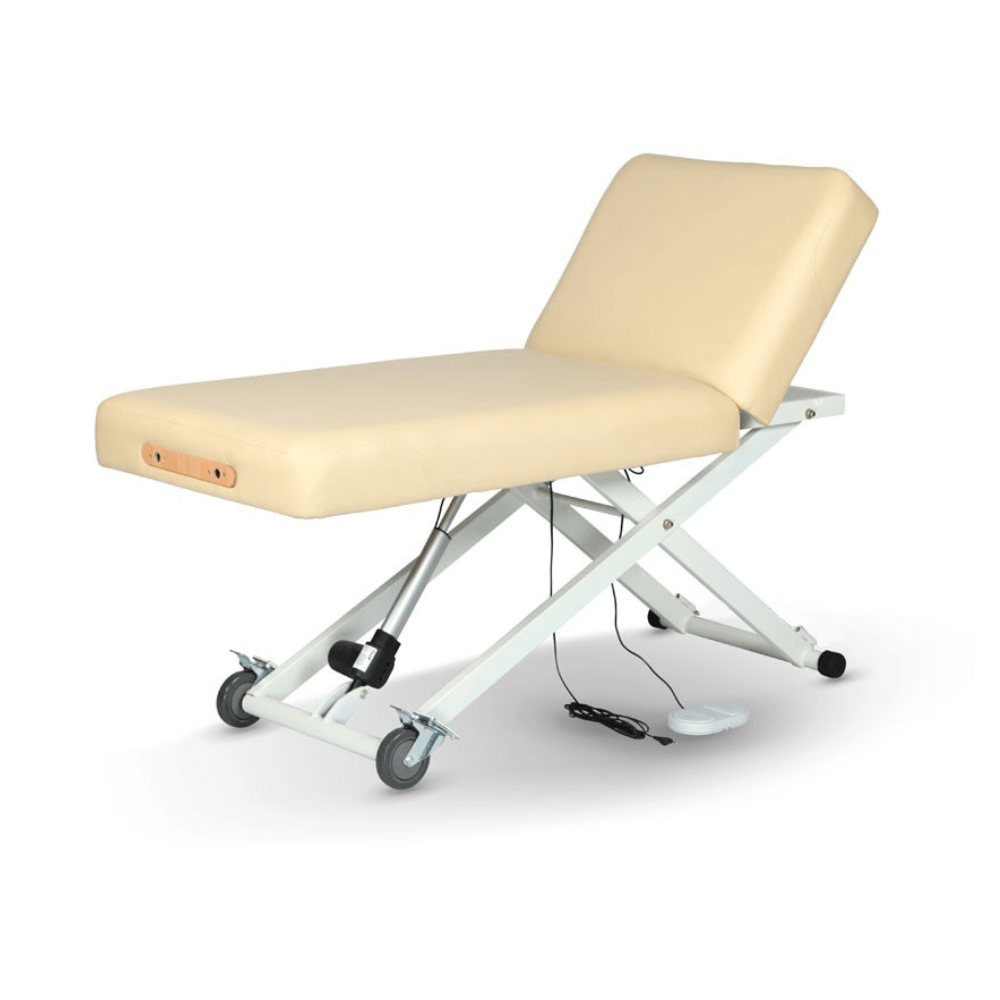 Greenlife Professional Electric Lift Massage Table with Adjustable Backrest - Portable Spa Table for Chiropractors, Physical Therapy & Home Use