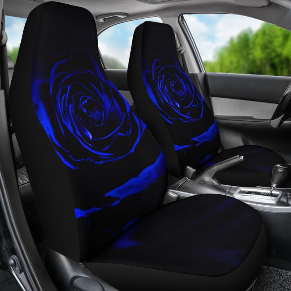 Blue Rose Floral Car Seat Covers - Universal Fit for Cars, SUVs & Trucks - Waterproof & Non-Slip Auto Accessories - Perfect for Road Trips, Daily Commute & Car Interior Decoration