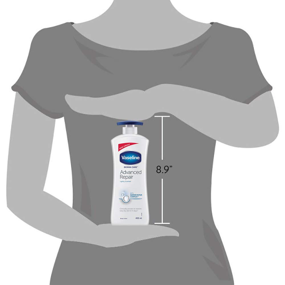 Vaseline Derma Care Advanced Repair Body Lotion for Sensitive Dry Skin | Non-Greasy, Long-Lasting Moisturization | 400ml | Ideal for Daily Hydration & Skin Repair