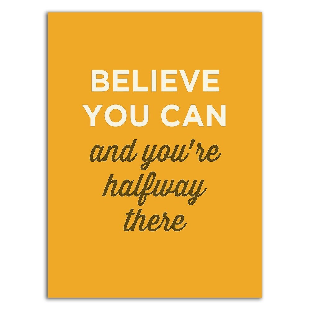 Believe You Can Inspirational Wall Art - Premium Canvas Print Ready to Hang - Perfect for Home, Office & Motivational Decor
