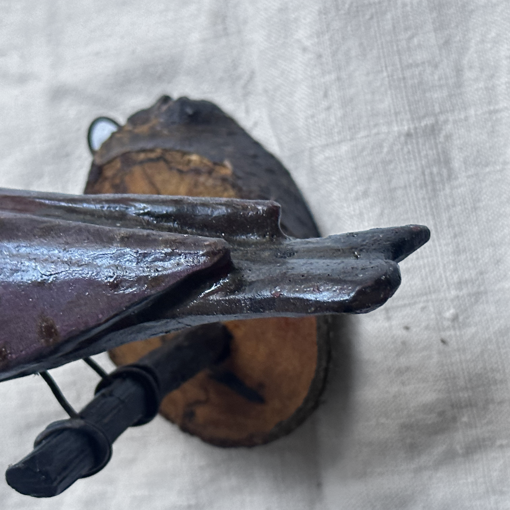 Handcrafted Black Forest Wooden Bird Figurine (#B1103) - Perfect for Home Decor, Gift Giving & Nature-Inspired Collectibles