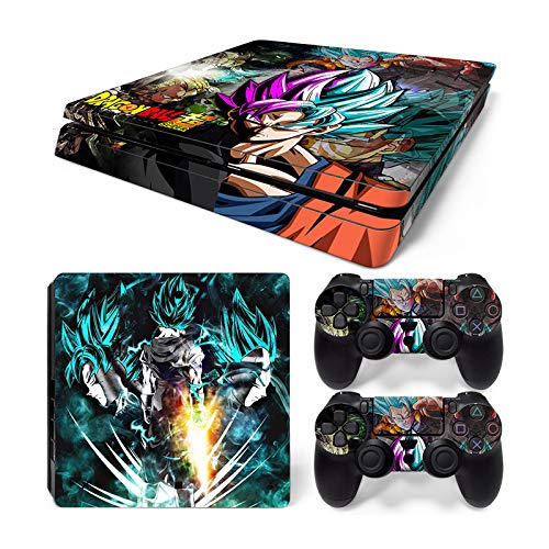 Dragon Ball Super PS4 Slim Skin Sticker - Vinyl Decal Protector for Play Station 4 Slim Console & Controllers | Custom Game Cover | Perfect for Gaming Enthusiasts & Anime Fans