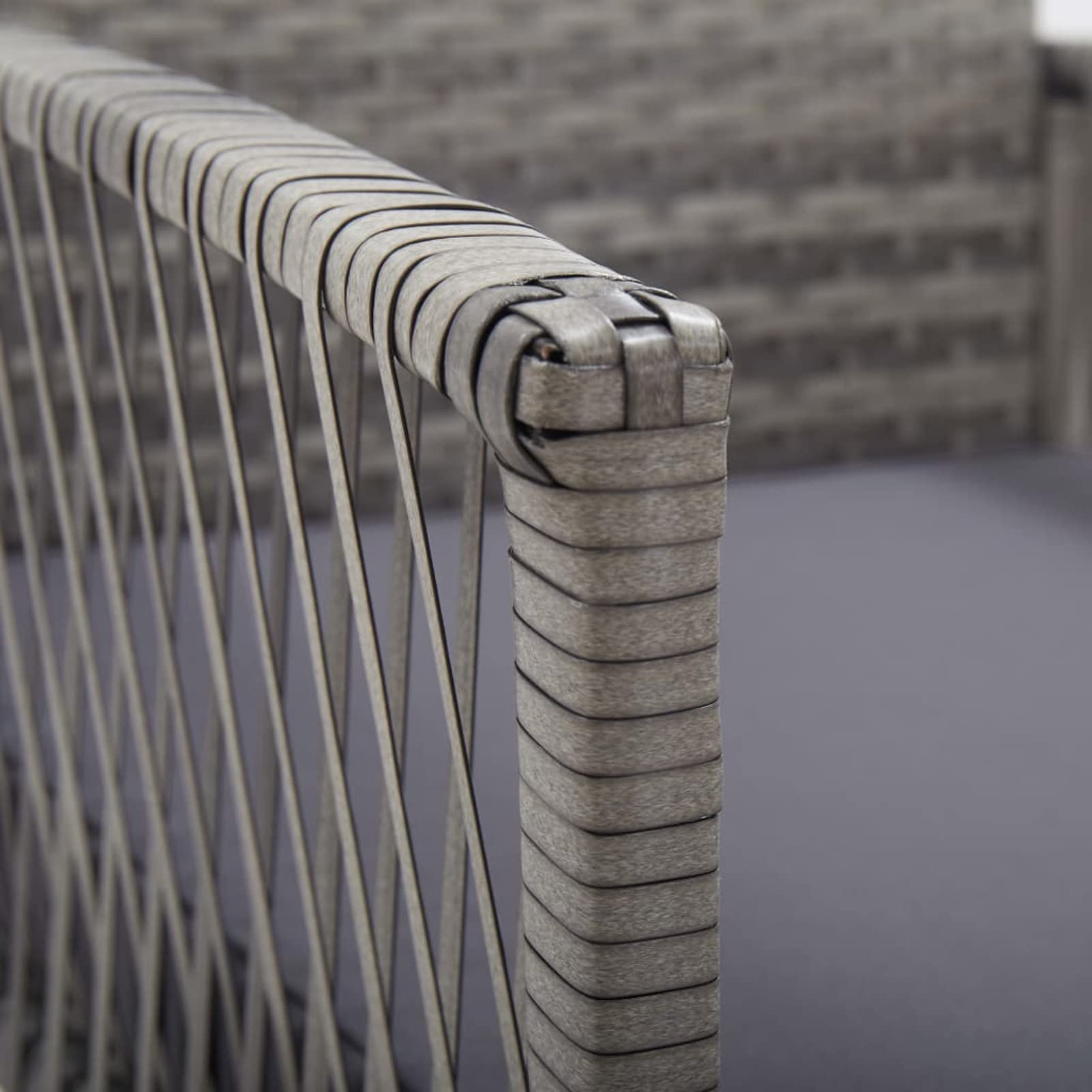 Stackable Outdoor Patio Chairs Set of 2 with Cushions - Durable Poly Rattan Armchairs for Garden, Poolside & Balcony - Anthracite Grey Modern Patio Furniture for Relaxing & Entertaining
