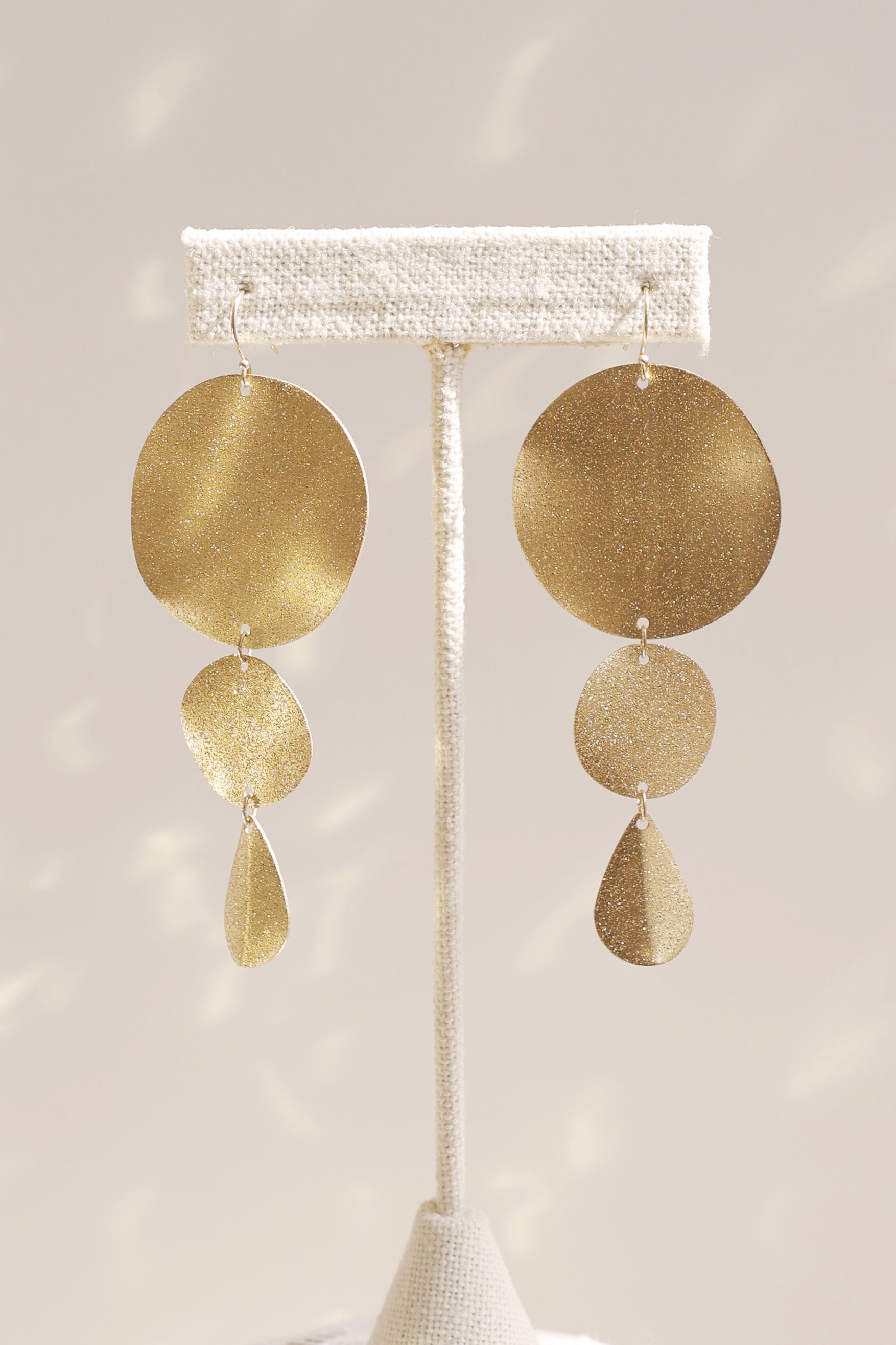 Statement Gold Disk Earrings for Women - Elegant Hoop Earrings for Everyday Wear, Parties & Special Occasions