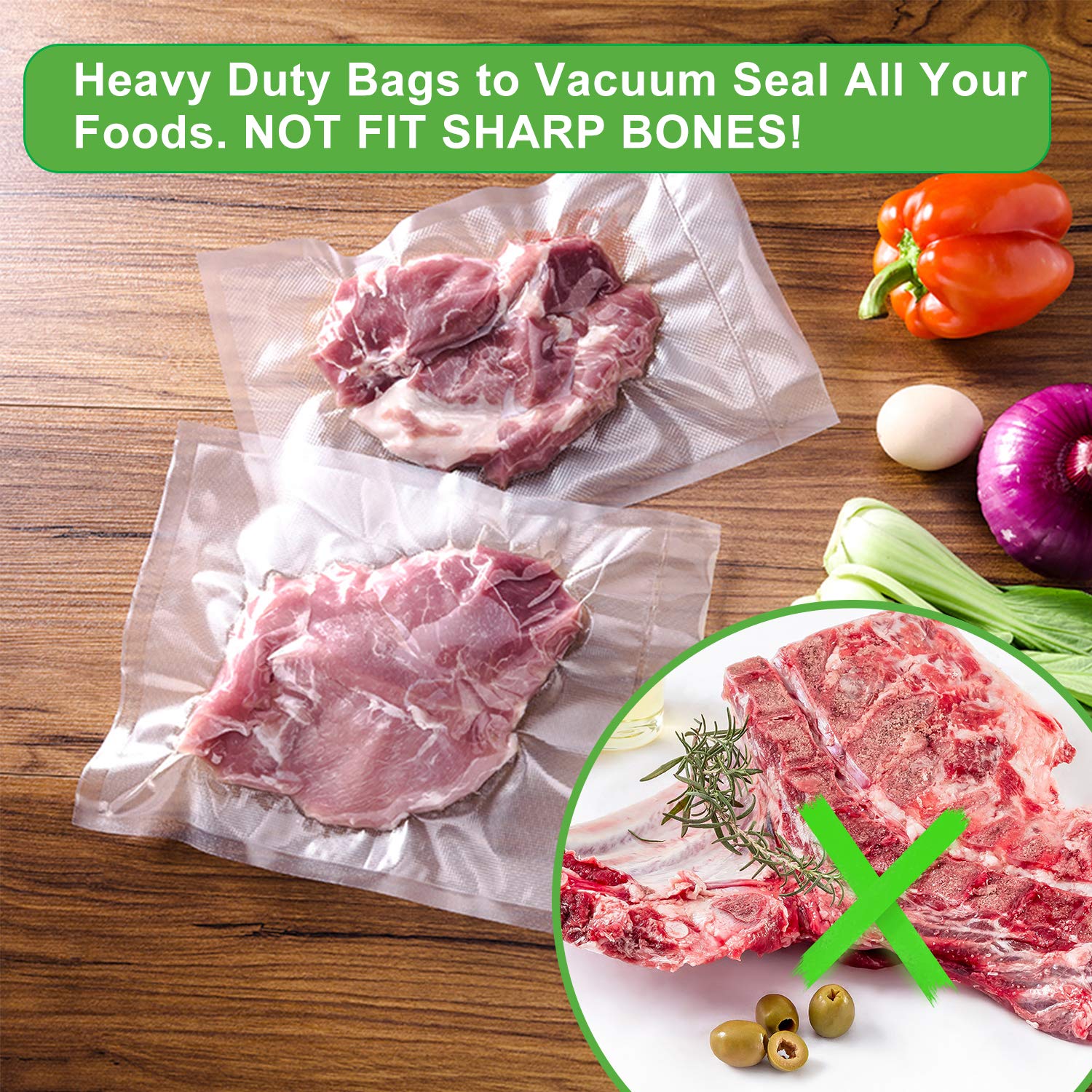 Premium Vacuum Sealer Bags - 6