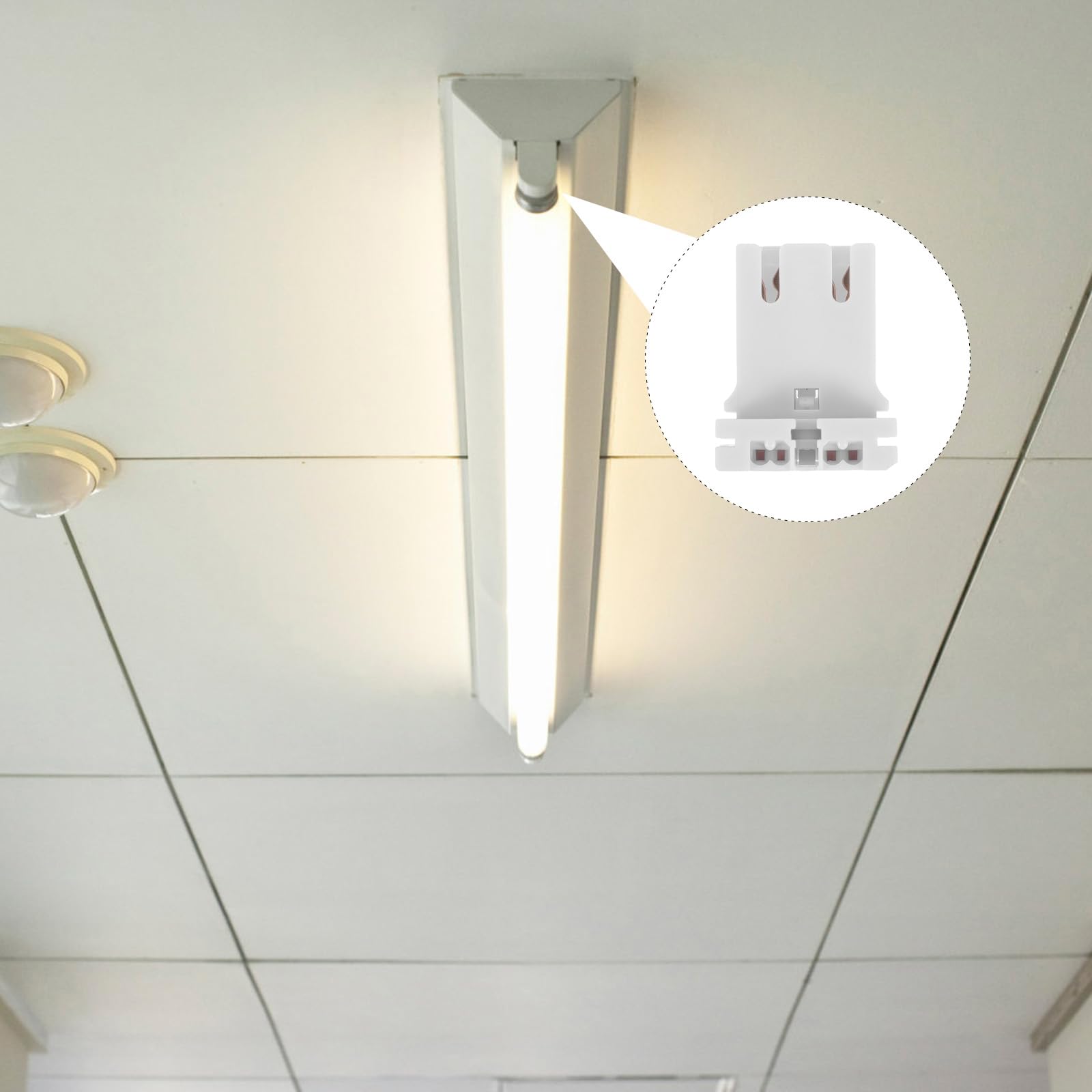 10pcs Fluorescent Lamp Holder Socket - T8 T12 Light Bulb Socket for Tube Lights - Perfect for Home, Office & Workshop Lighting Fixtures