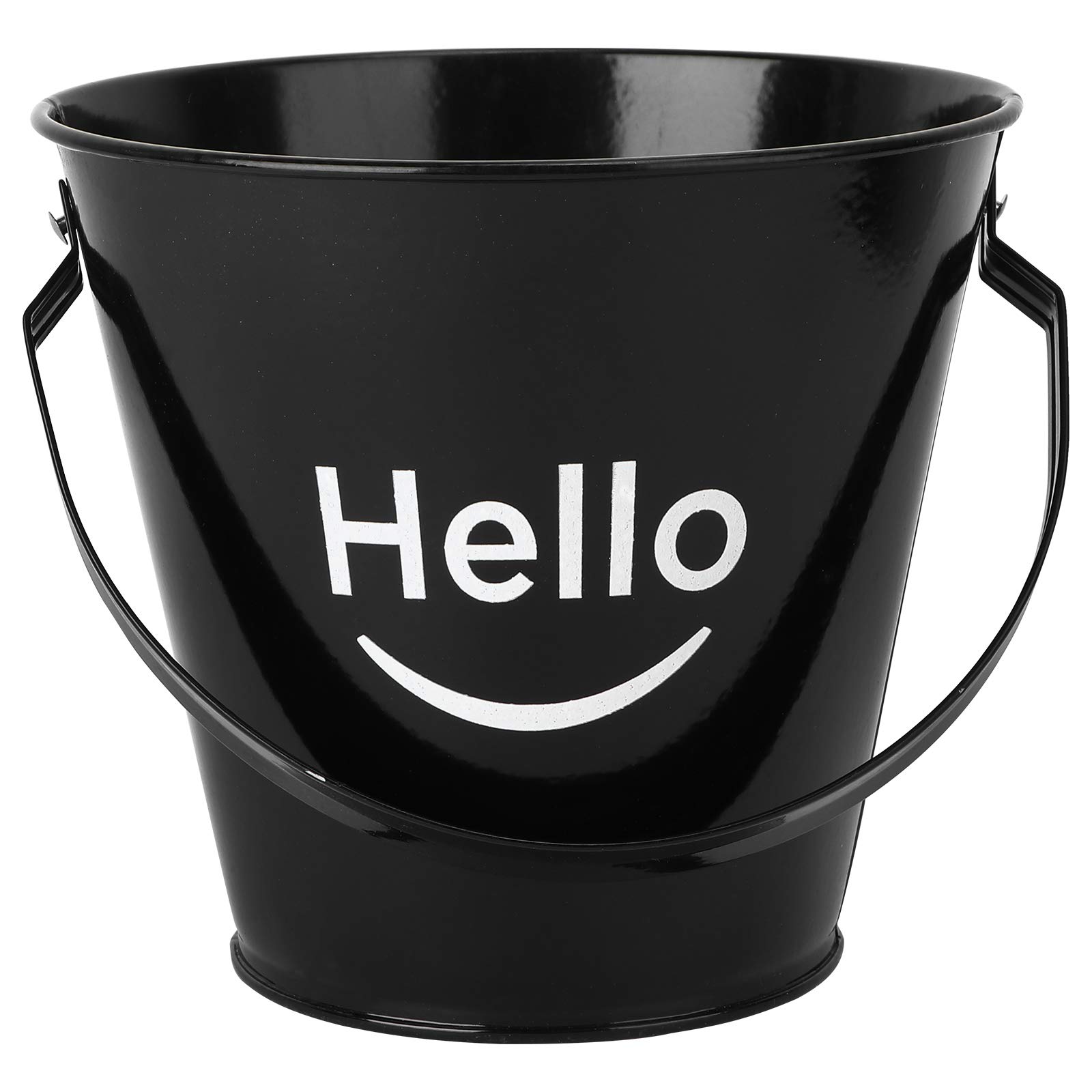 DOITOOL 1Pc Black Iron Art Ice Bucket - Food Storage Container for Fried Chicken, Beer, Wine & Beverages - Elegant Kitchen & Party Serving Accessory