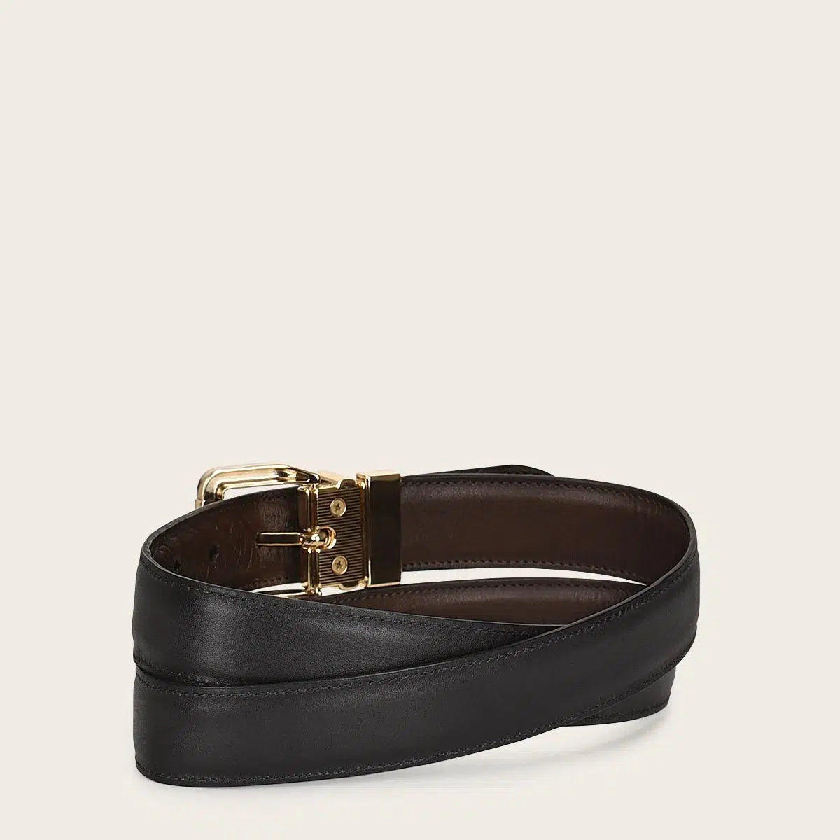 CDA19RS Women's Fashion Casual Chocolate Brown Cowhide Leather Belt - Perfect for Office, Jeans & Dresses