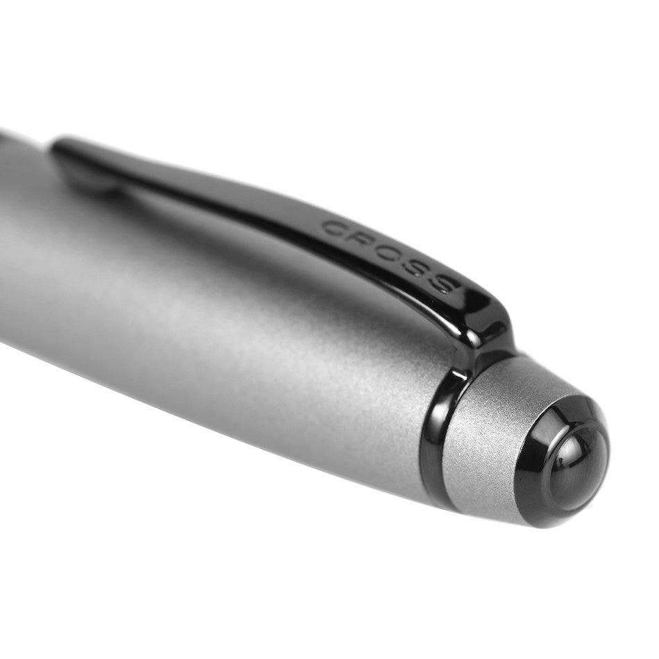 Cross Bailey Fountain Pen - Premium Grey Lacquer with Black Trim, Smooth Writing for Professionals & Students - Perfect for Office, School & Gift Giving